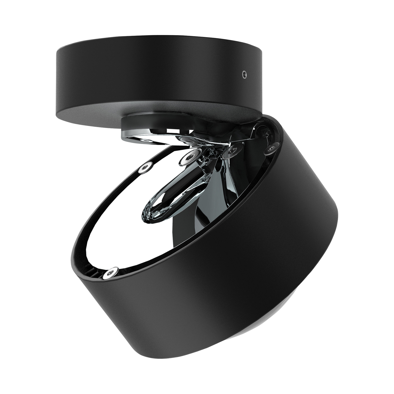 Puk Mini Move LED, caurspīdīgs objektīvs, melns matēts/hroms
