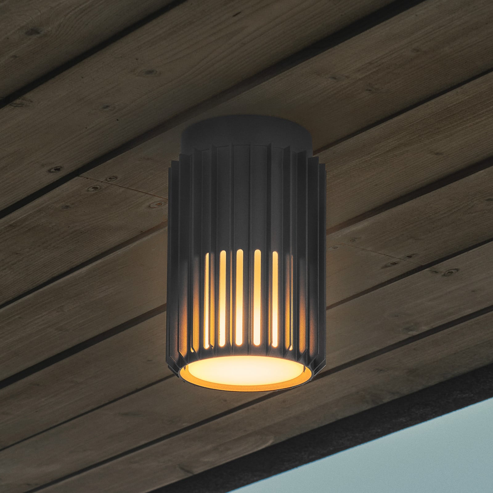 Aludra utomhustaklampa Seaside Anthracite Nordlux - Terrass - Design - Aluminium - Rund
