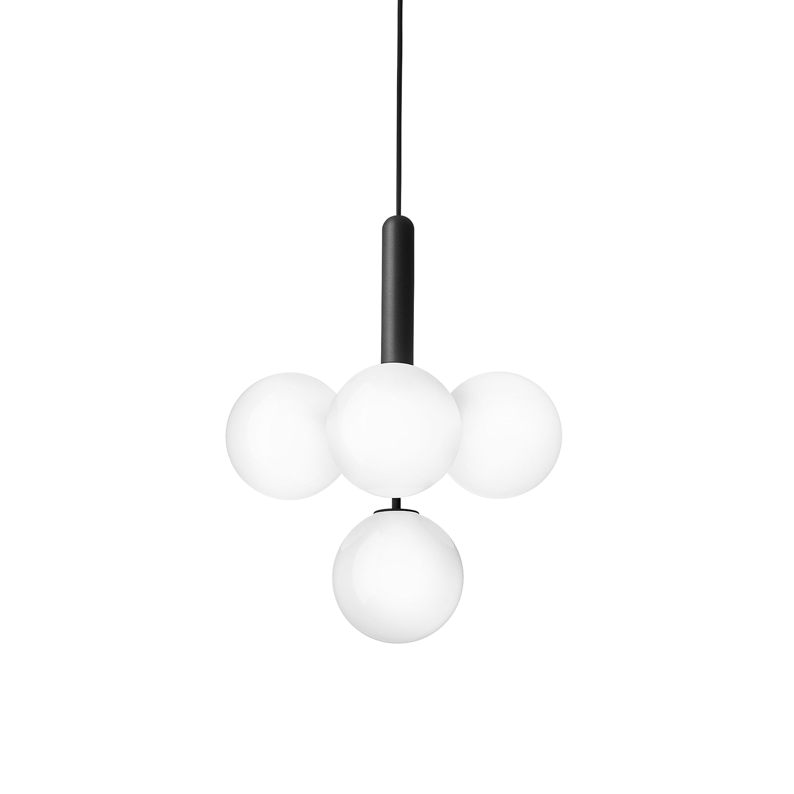 Nuura Miira 4 hanging light 4-bulb grey/opal