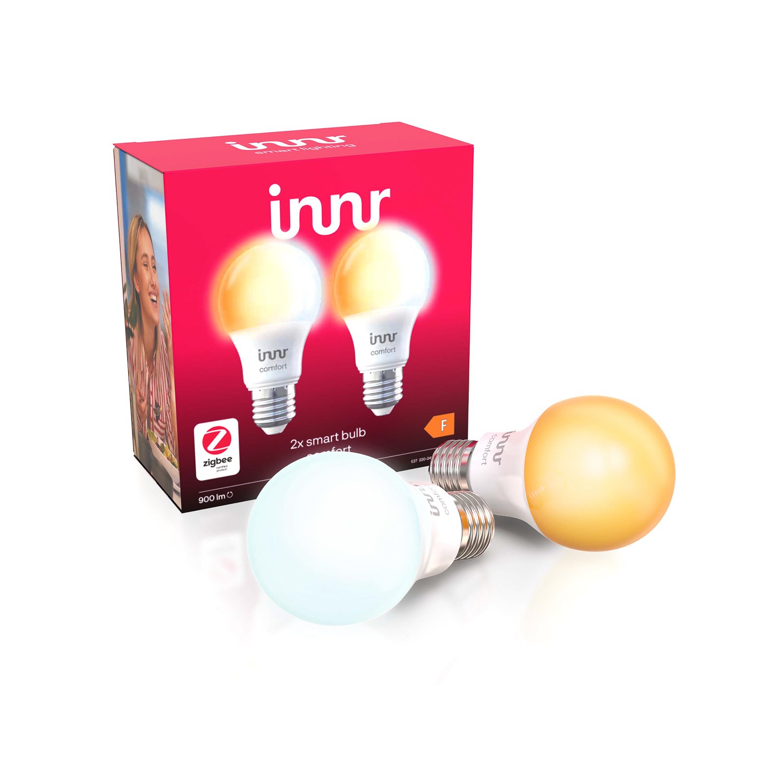 Innr LED-lampa Smart Bulb Comfort E27 8,5W, 2 st