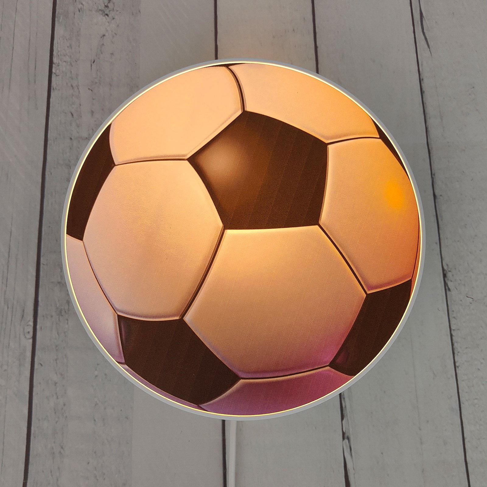 Fodbold væglampe med kontakt og stik