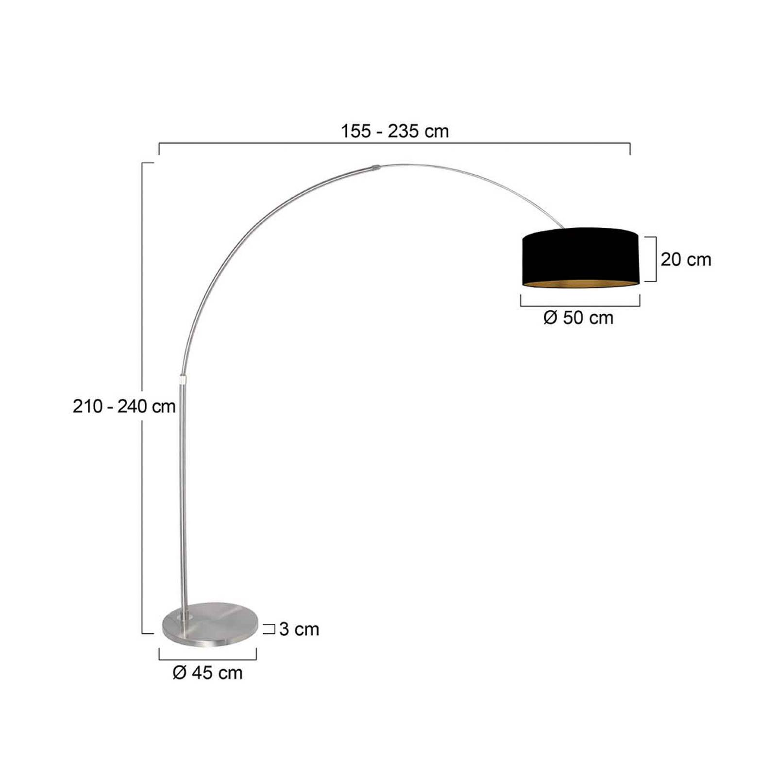 Steinhauer Stojací lampa Sparkled Light ocel/černá-zlatá 240 Chintz