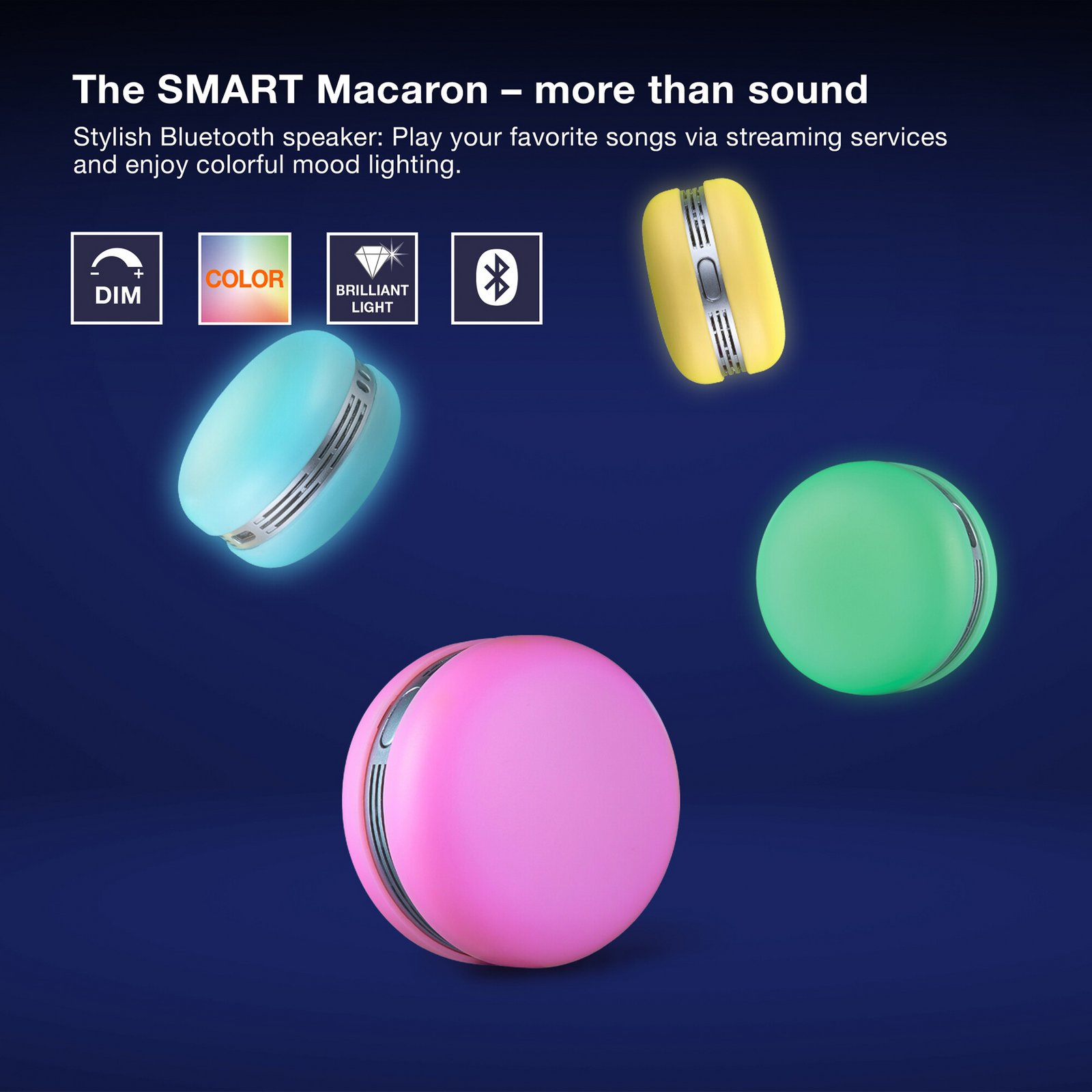 OSRAM SMART+ Bluetooth LED-kaiutin MACARON, keltainen, akku