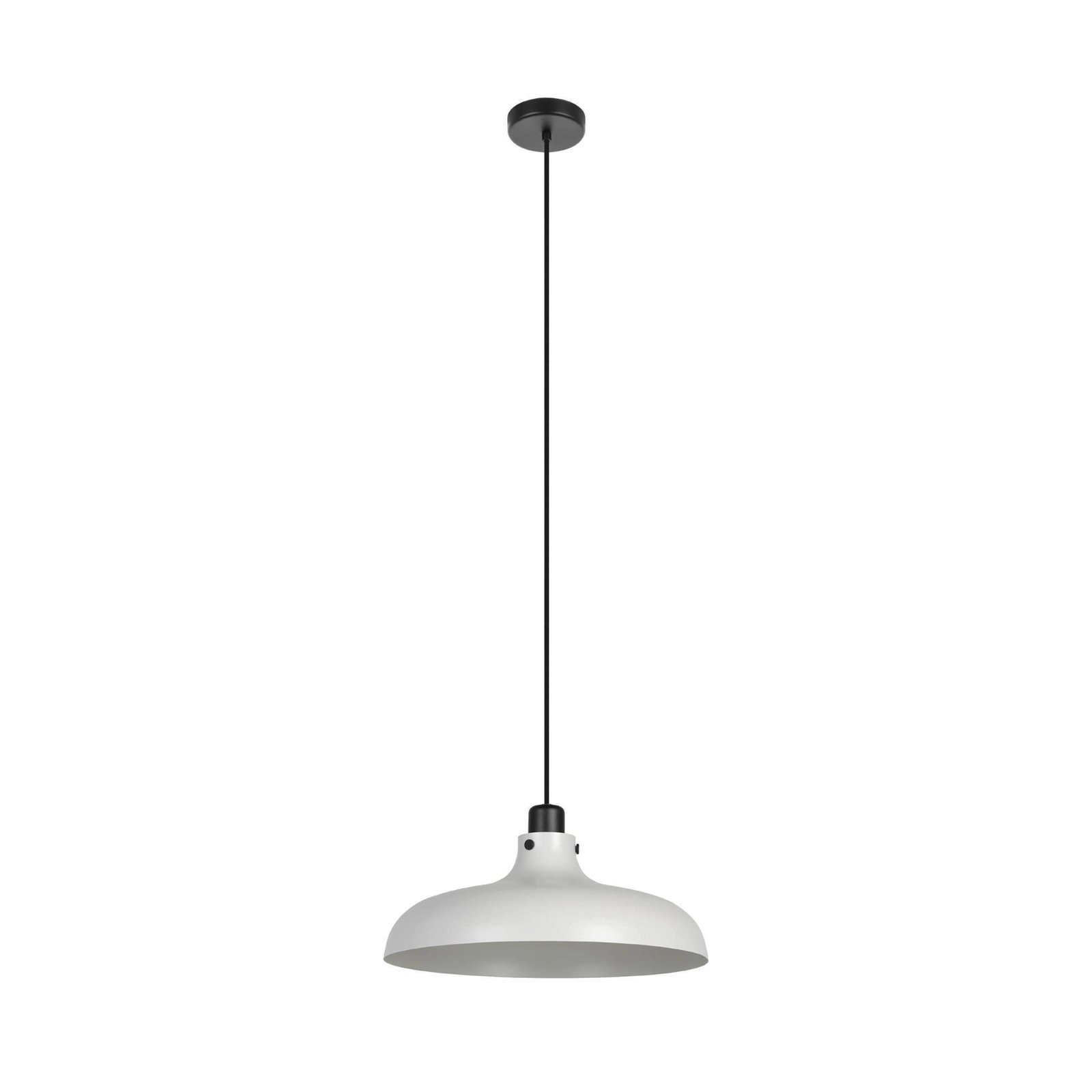 Viseća lampa na matici, Ø 38 cm, sivo/crna, čelik
