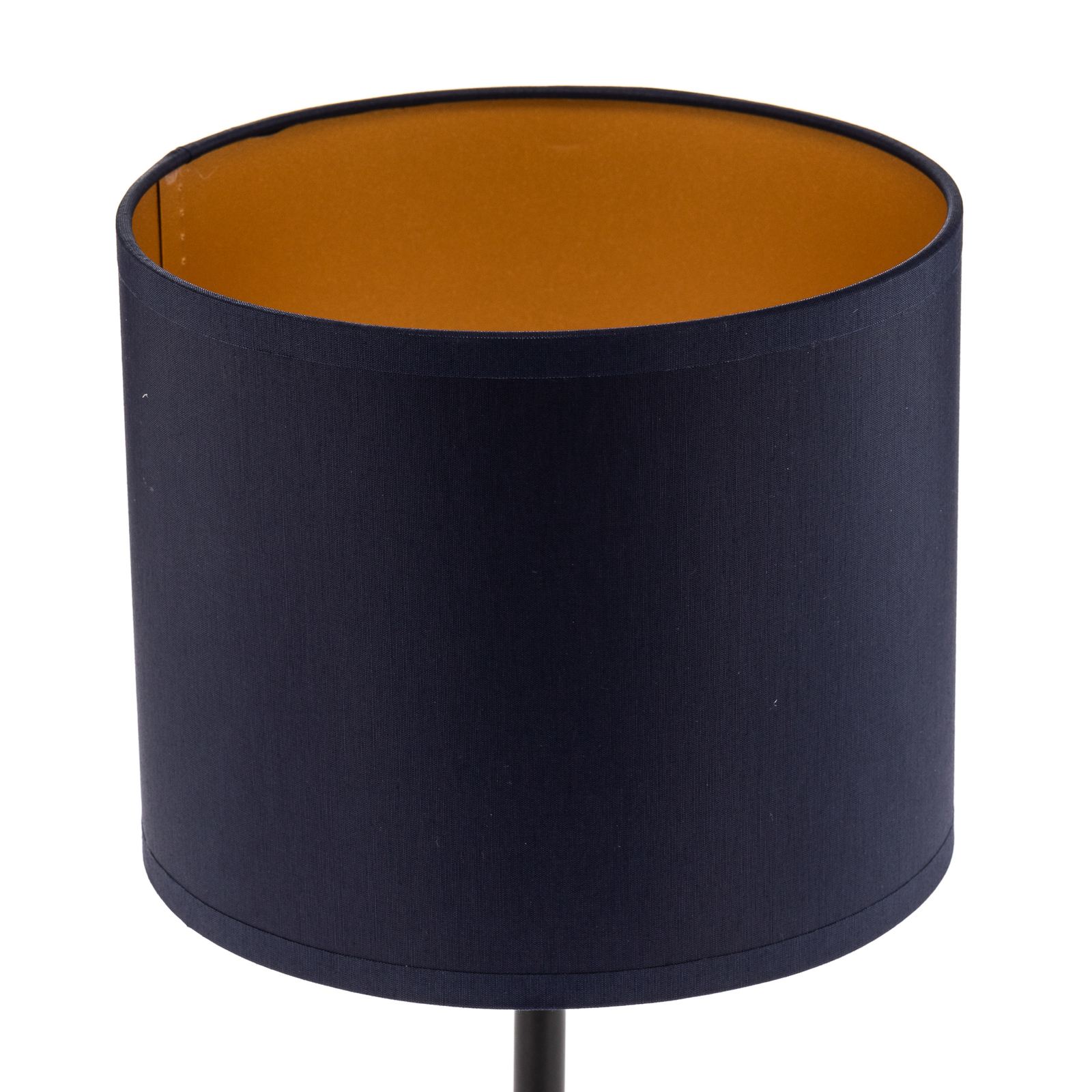 Lampa stołowa Soho, cylindryczna wysokość 34cm niebieska/złota