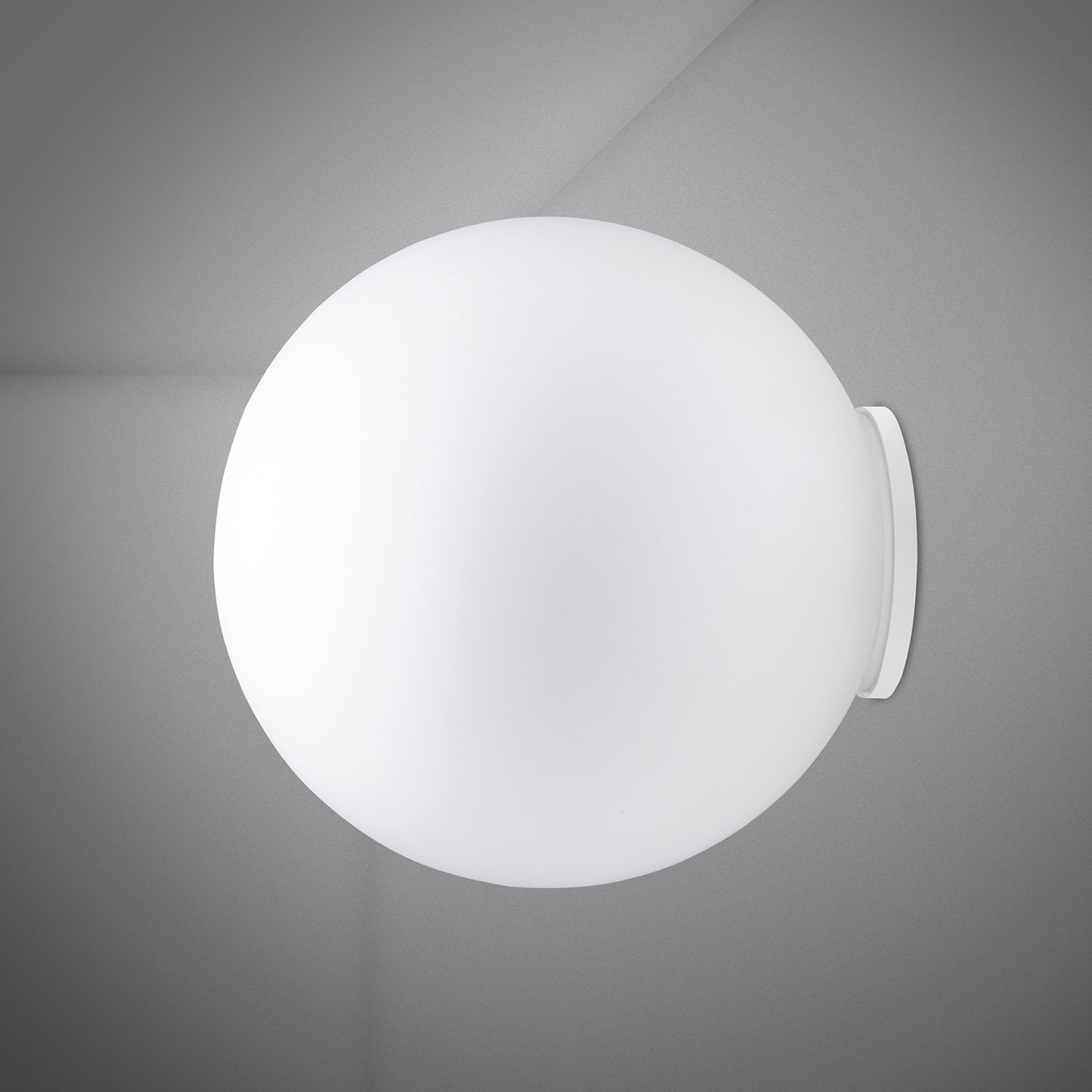 Fabbian Lumi Sfera Glas-Wandleuchte, Metall