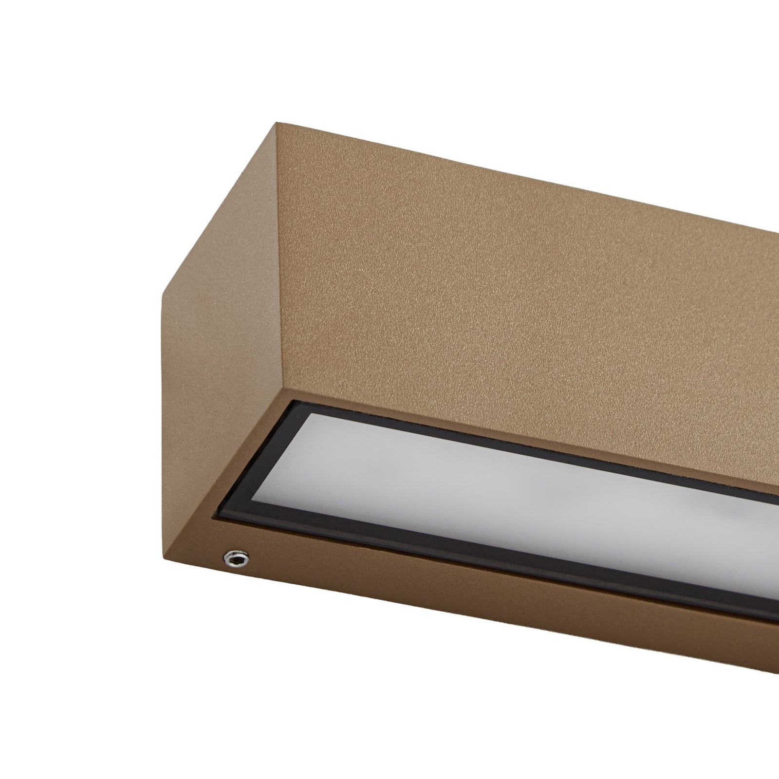 Lucande LED-ulkoseinävalaisin Lengo, 50 cm, ruskea, alaspäin suunnattu, 3000 K