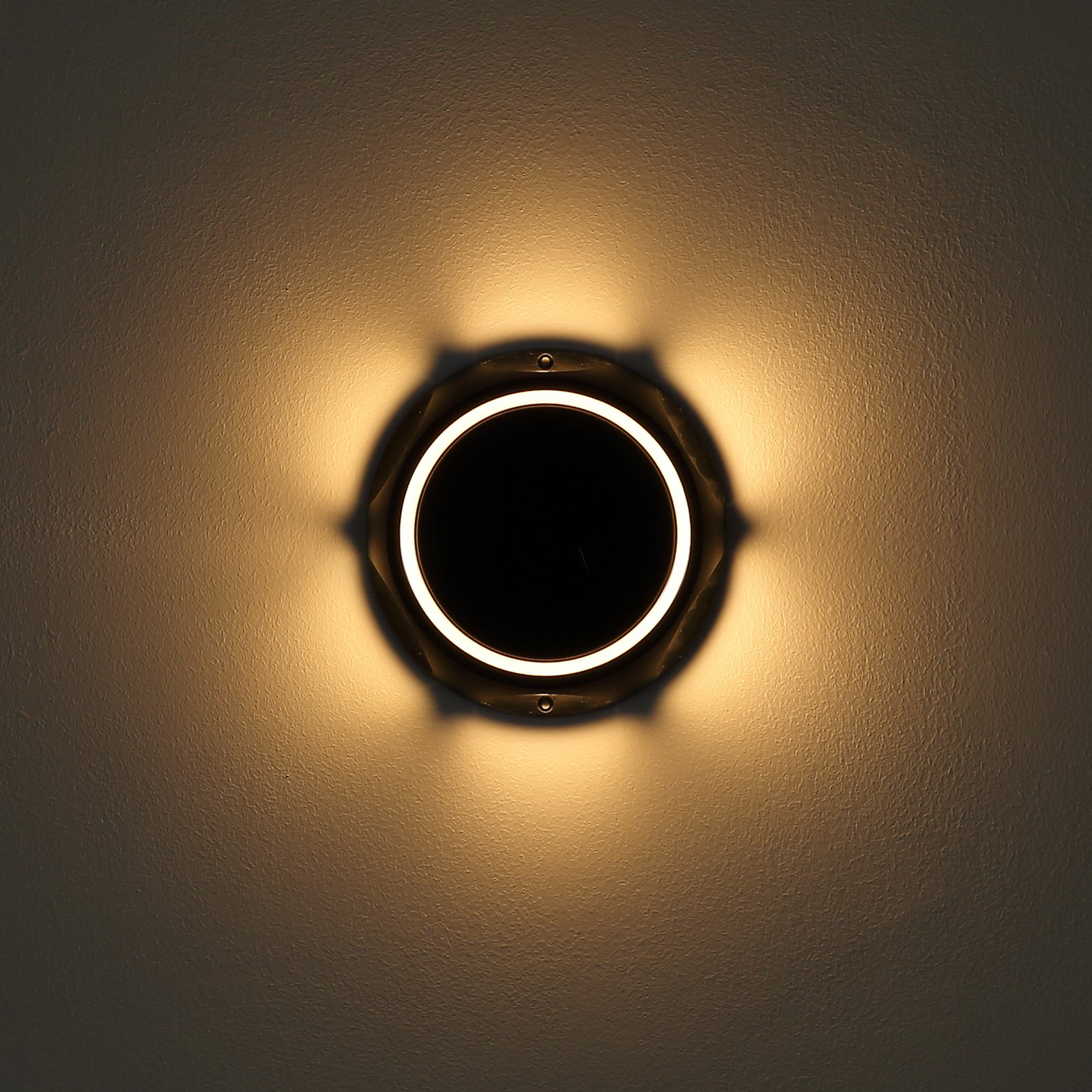 Lampada LED solare 36506, picchetto a terra, applique, nero, alluminio