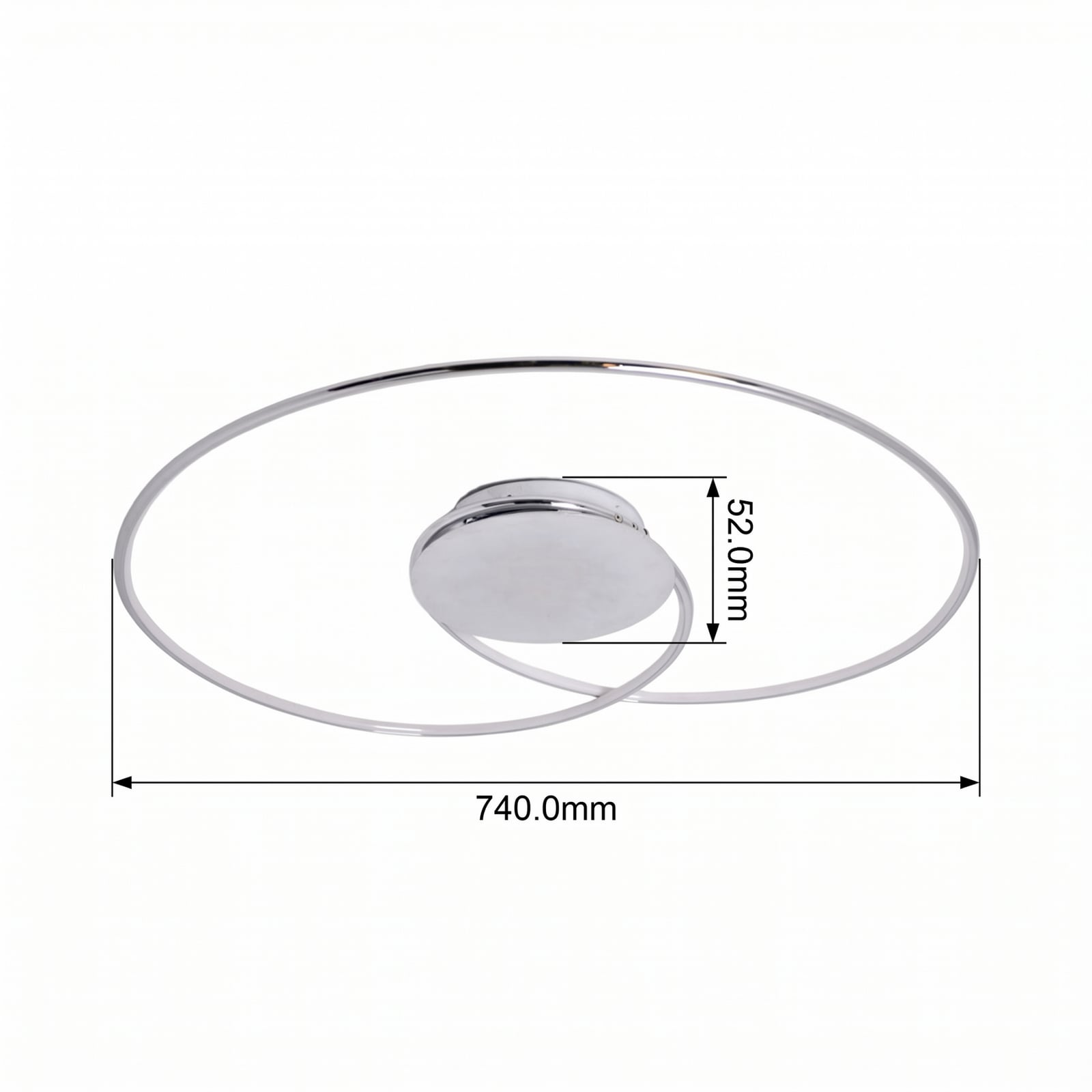 Joline Ceiling Lamp Ø74 White/Chrome - Lindby Joline Ceiling Lamp Ø74 White/Chrome - Lindby