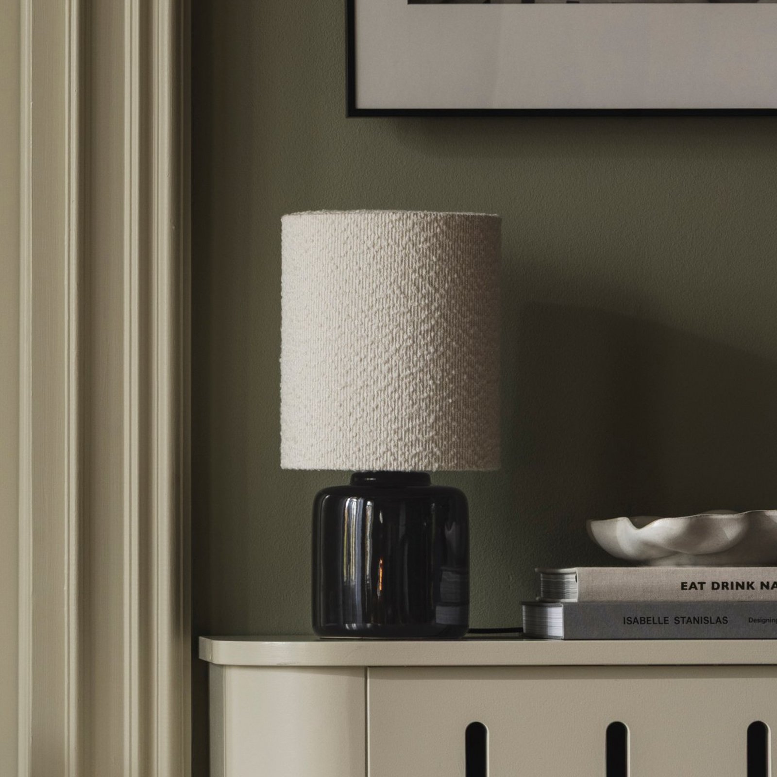 Florian pöytälamppu valkoinen/musta korkeus 39 cm - Globen Lighting