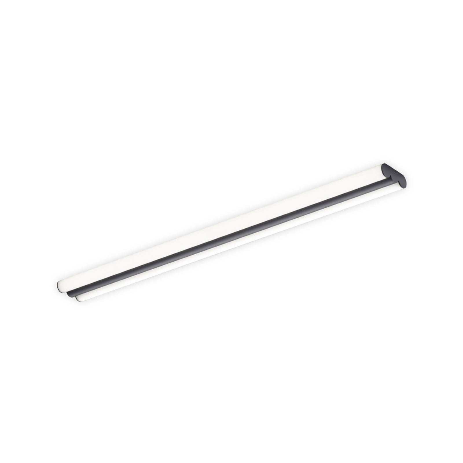 Helestra LED-Spiegellampe LOOM, Länge 90 cm, schwarz, IP44