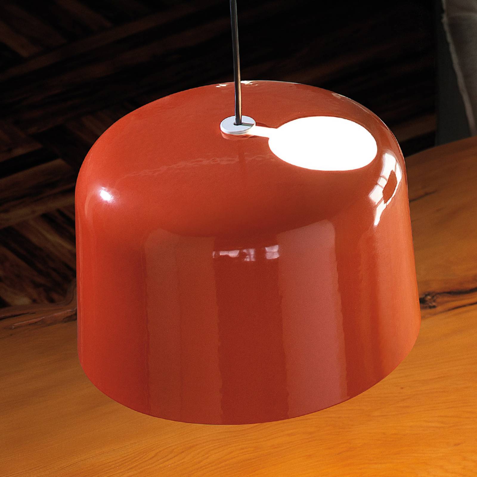 Suspension en céramique Add orange brillant