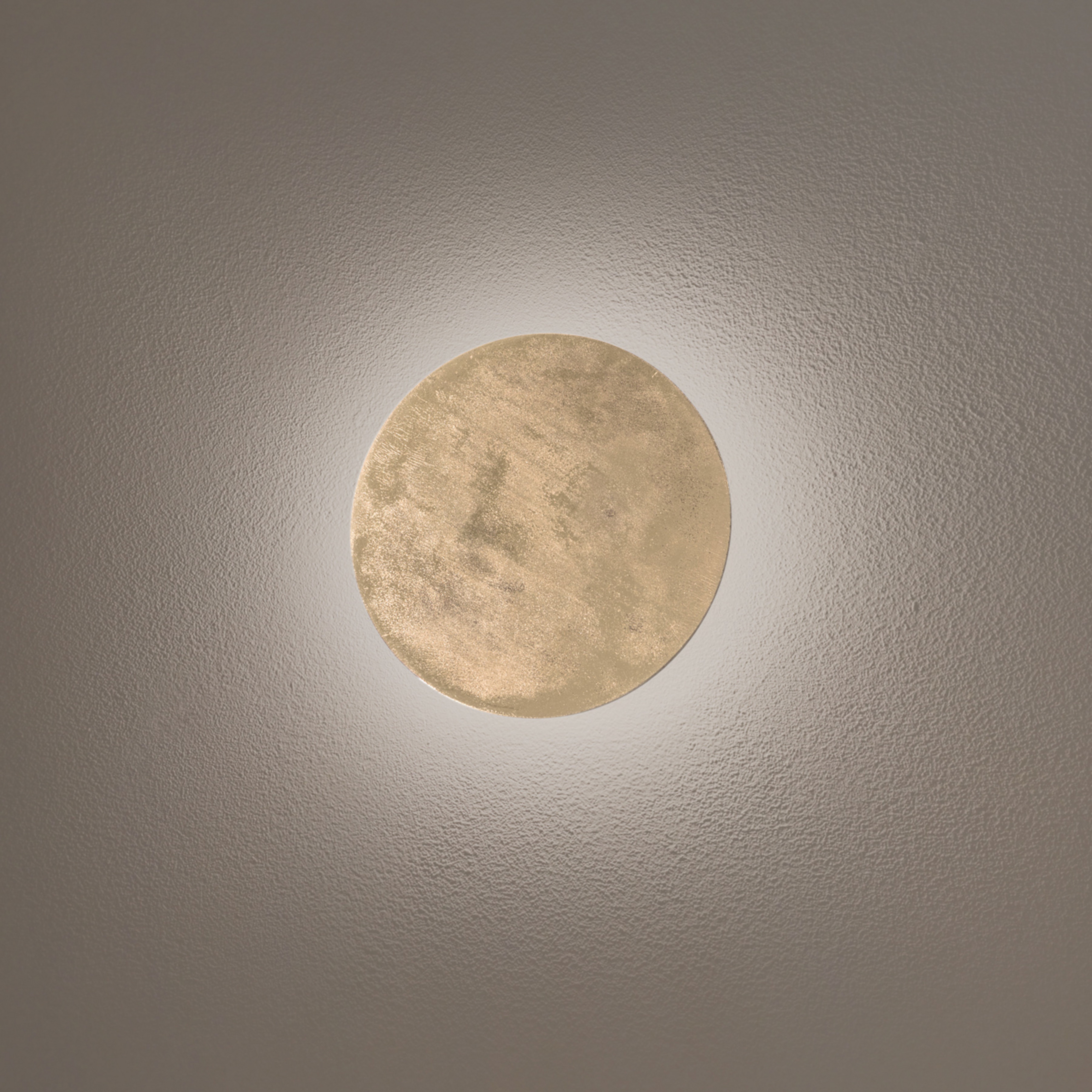 Applique murale LED Ring M, Ø 25 cm, contreplaqué, doré