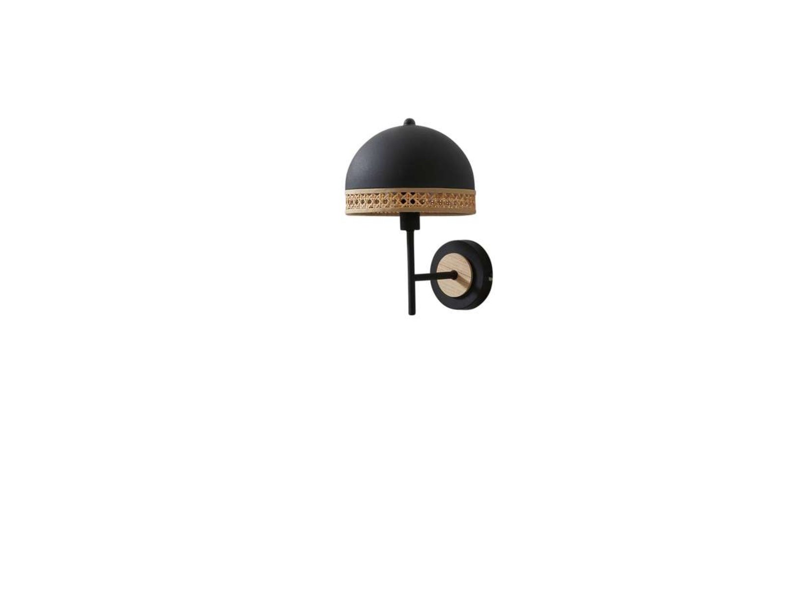 Lonnaris Wall Lamp Black/Nature - Lindby