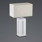 BANKAMP Karlo lámpara mesa blanco/gris, alto 56cm