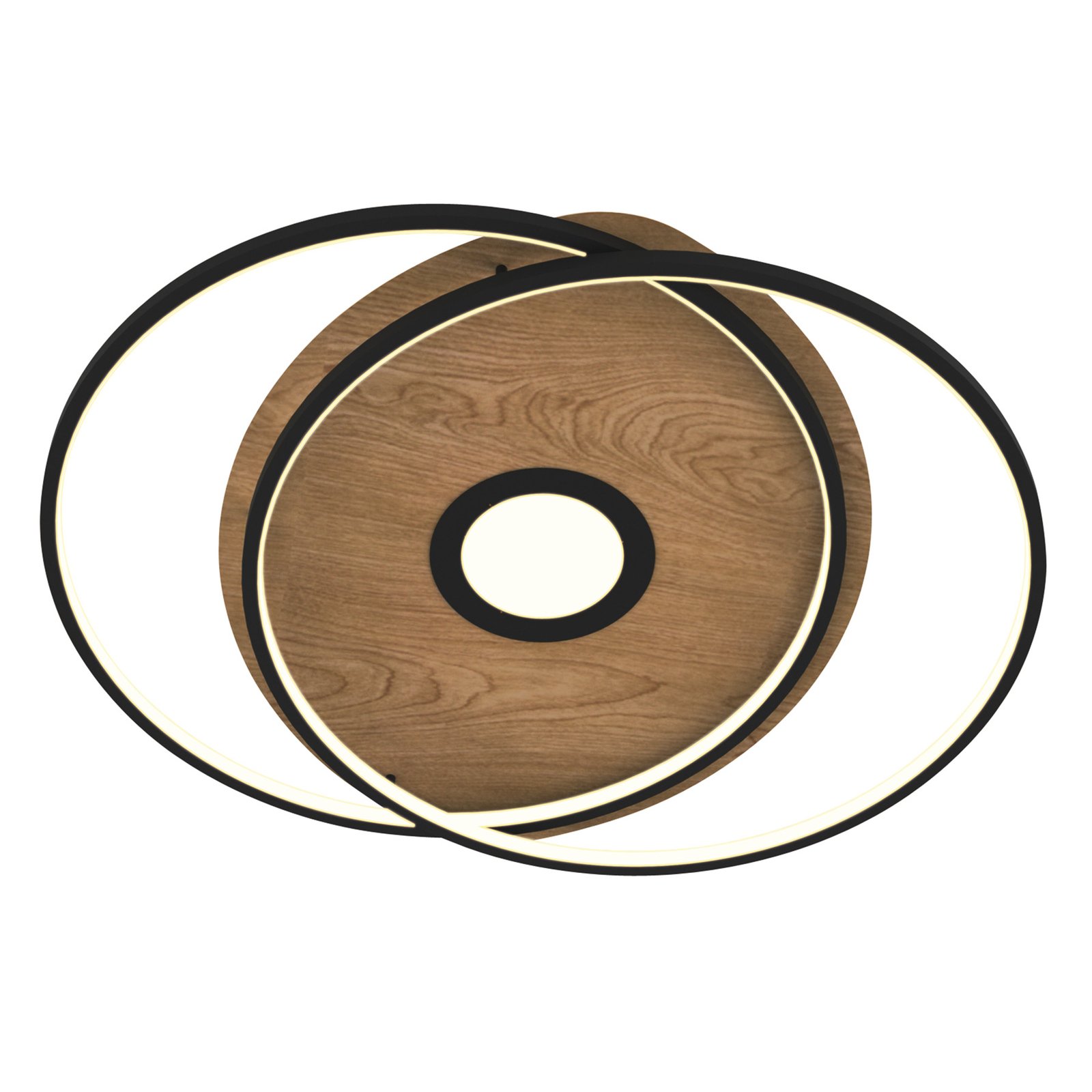 Paul Neuhaus Q-AMIRA LED plafondlamp ovaal, bruin