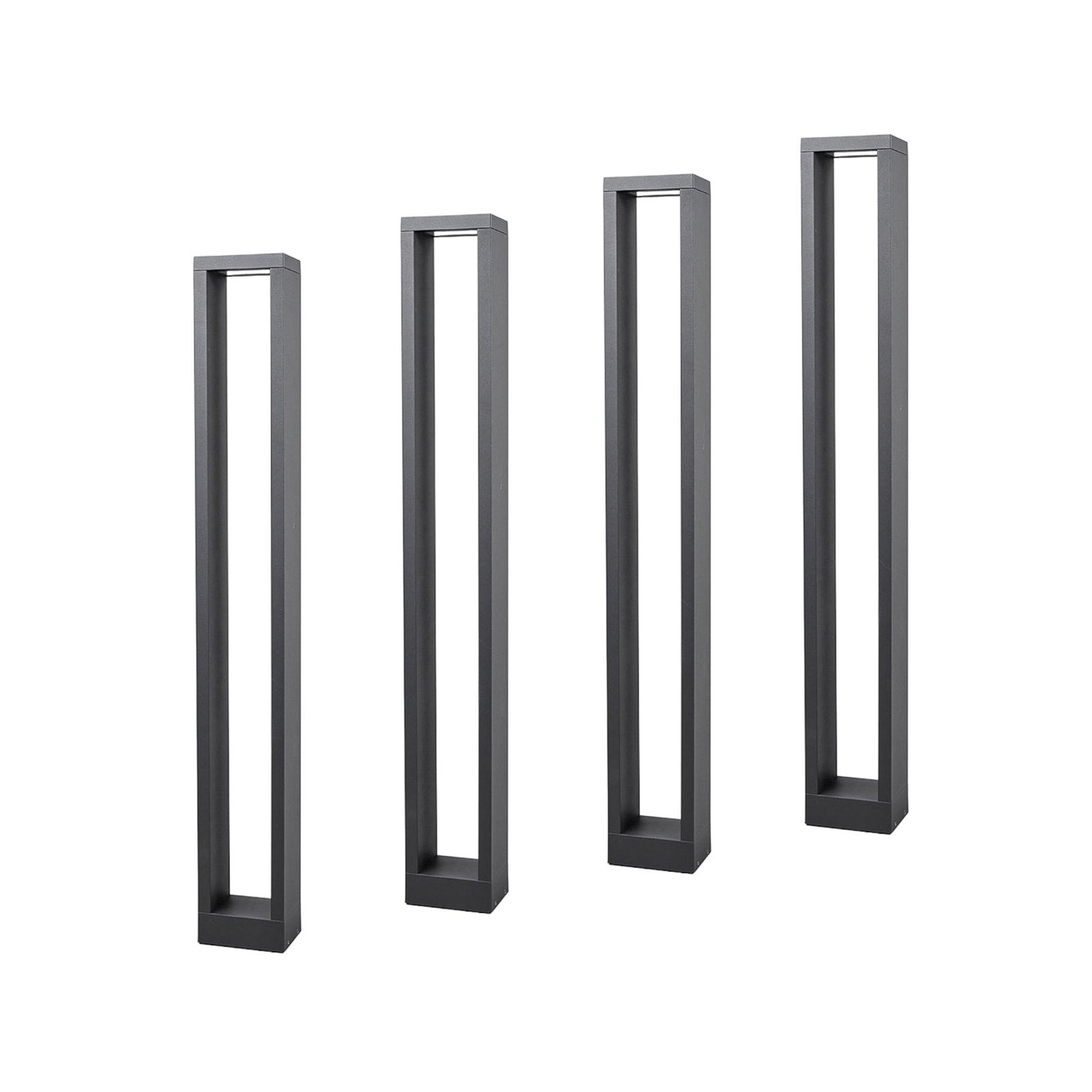 Lucande LED-Wegelampe Jupp, 4er-Set, 90 cm, anthrazit, IP54