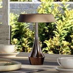 Lámpara de mesa recargable LED EGLO TURCIO, color bronce, altura 20 cm, IP44,