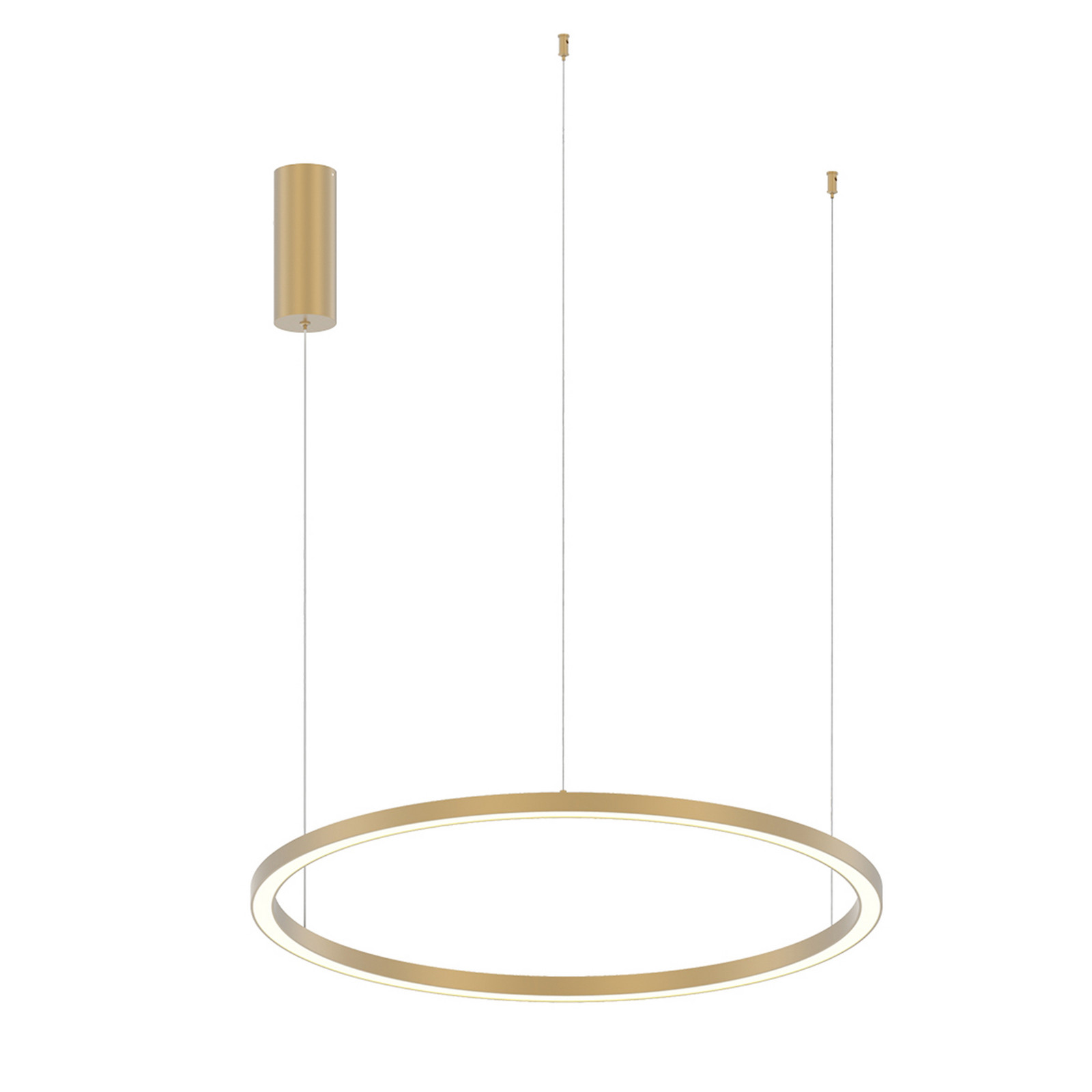 Luce Ambiente Design Lampă suspendată LED Hoop aurie Ø 80 cm metal CCT - Camera de zi / sufragerie - Modern - Aluminiu