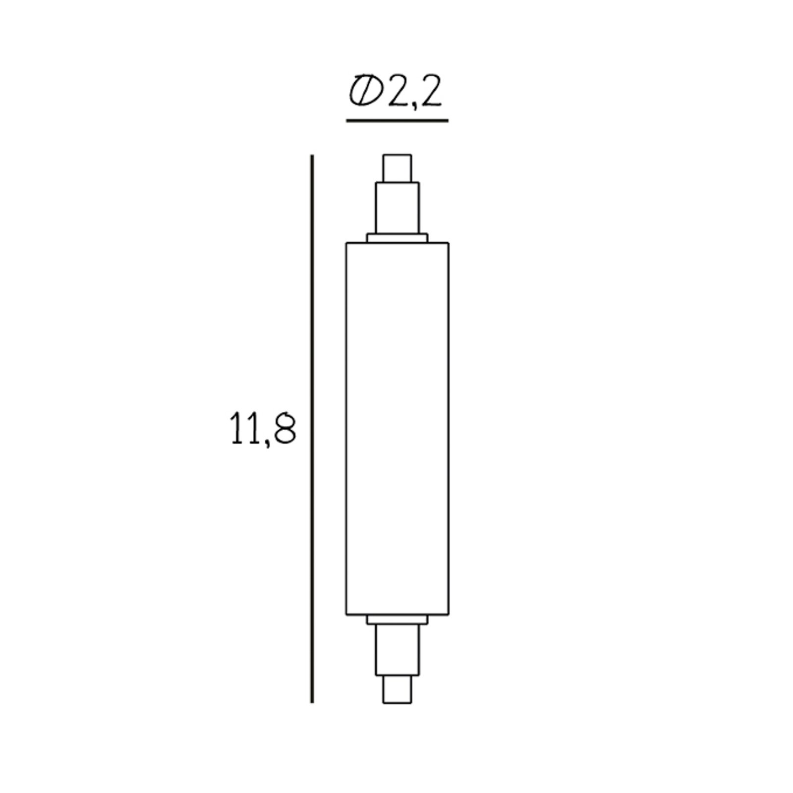 LED-Stablampe Lightsaber, R7s, 10 W, 2.700 K, dimmbar