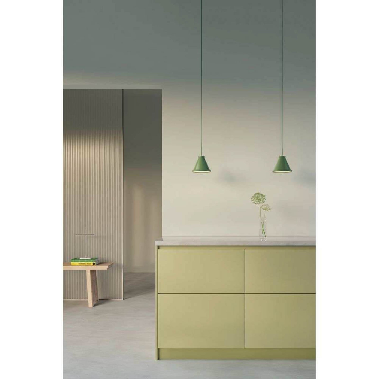 Belle Pendel Ø15 Pale Green/Reseda Green Belid - Spisestue - Metal billede