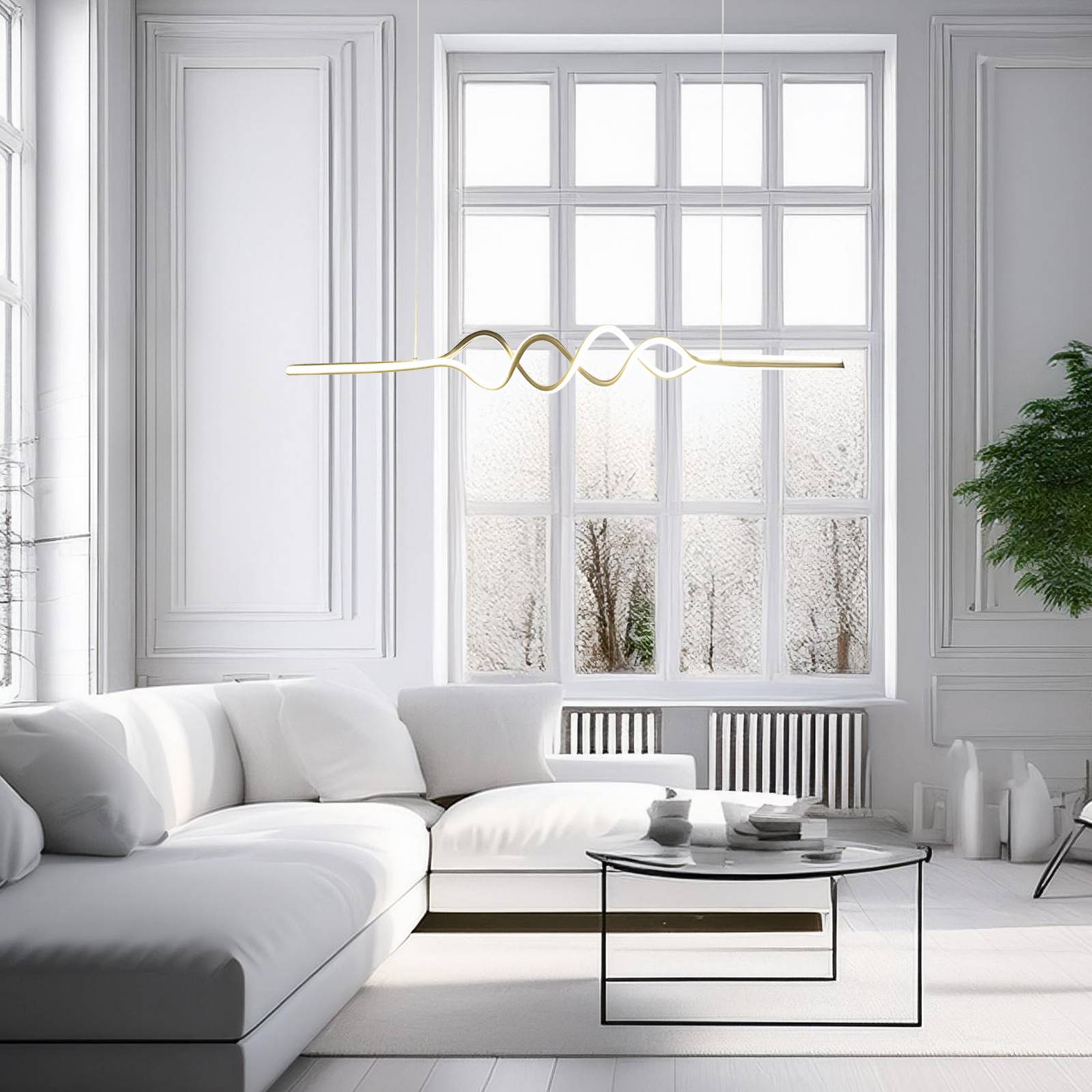  Milagro Lighting Żyrandol Led Ancona, Metal, Złoty/czarny, 4000 K 