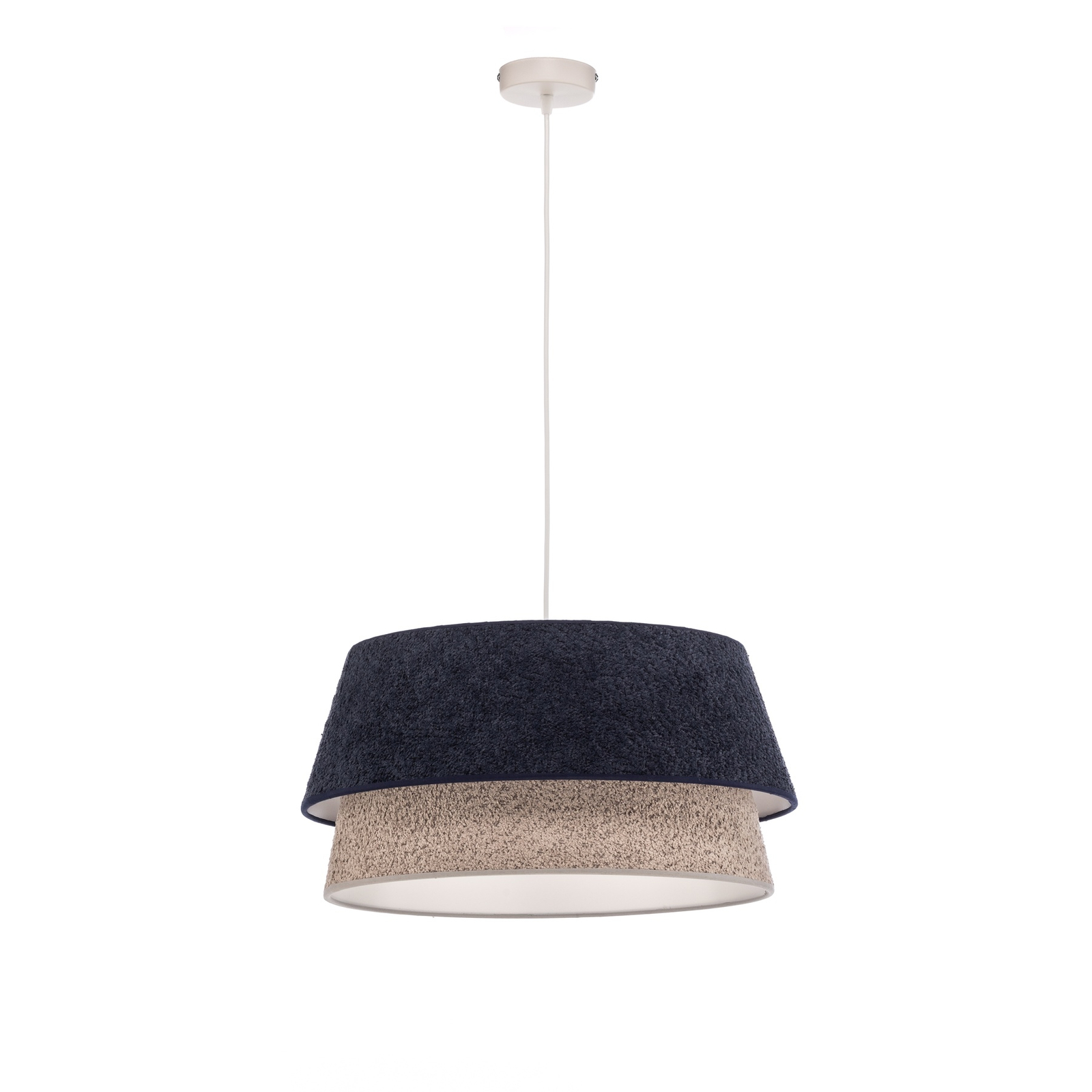 Hanglamp Boucle, Ø 50 cm, blauw/grijs