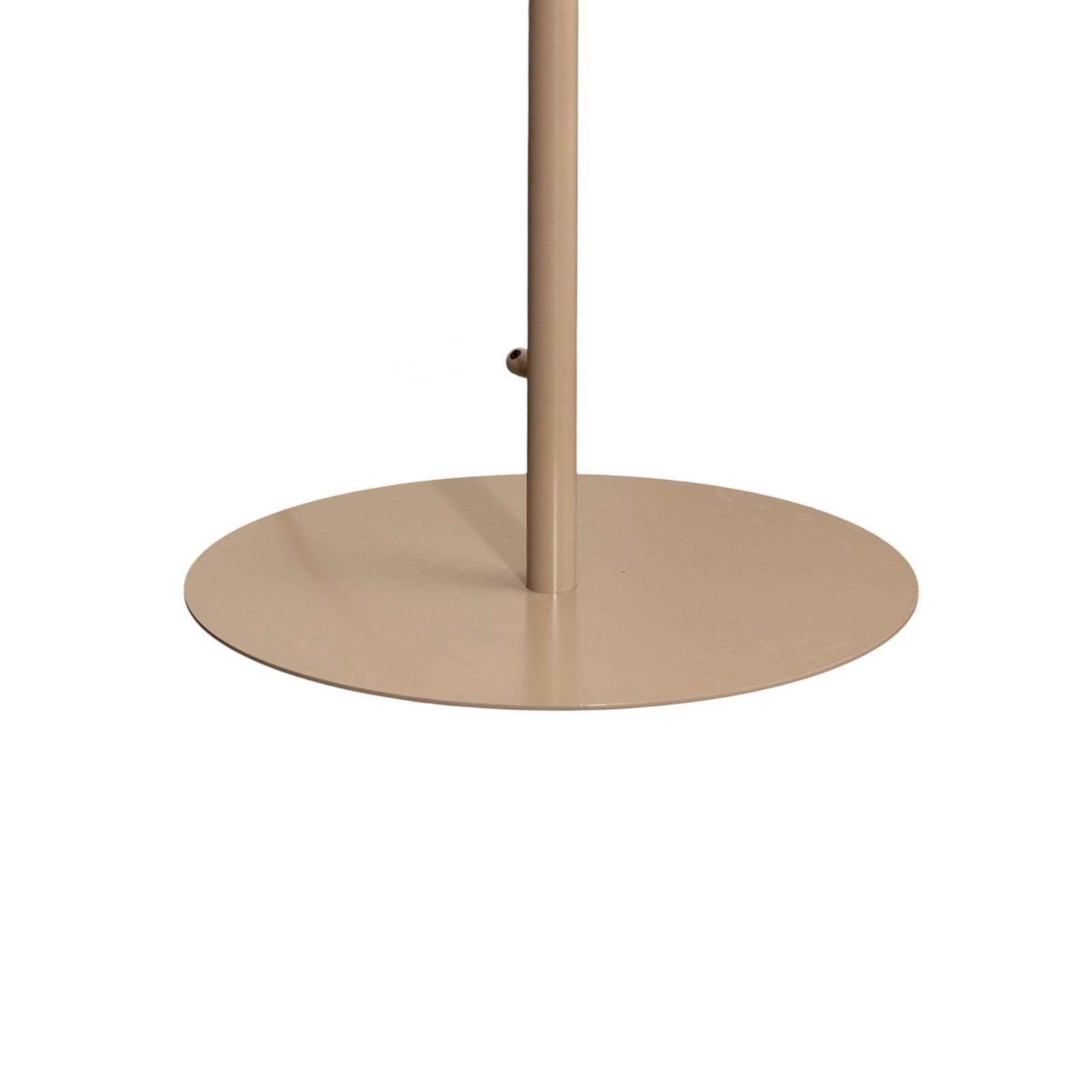 Lampa stojąca Joel z metalu i szkła, beżowa/biała