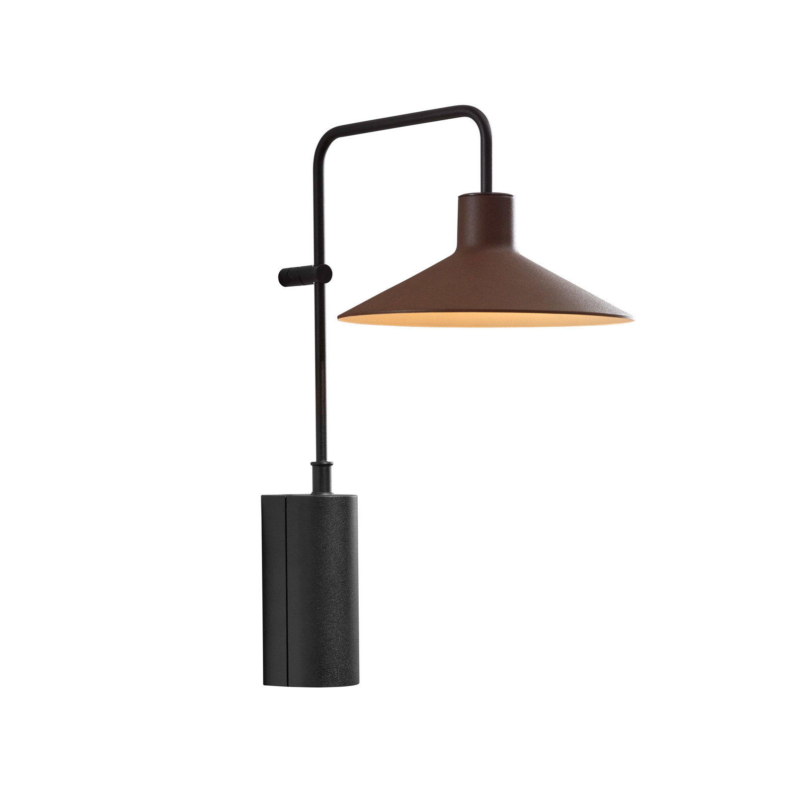 Bover Platet A01 LED-Außenwandlampe Schirm braun