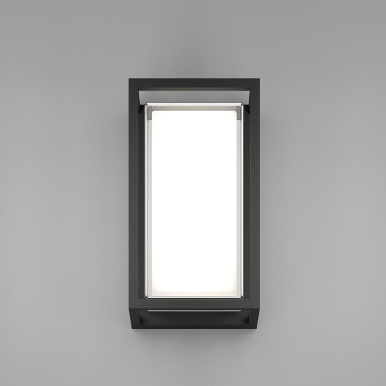 EGLO LED стенен светилник за външно осветление GENOVESE, черен, 24 см, IP65, CCT