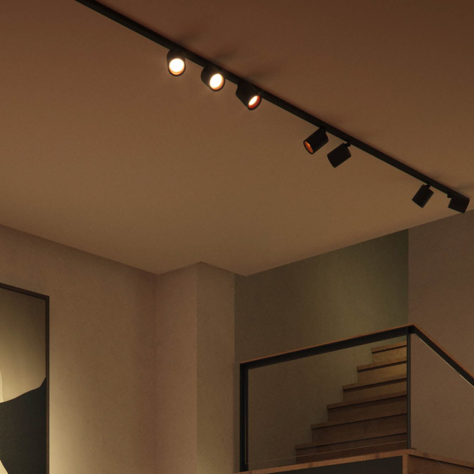 Perifo Schienensystem 4x Spots schwarz - Philips Hue