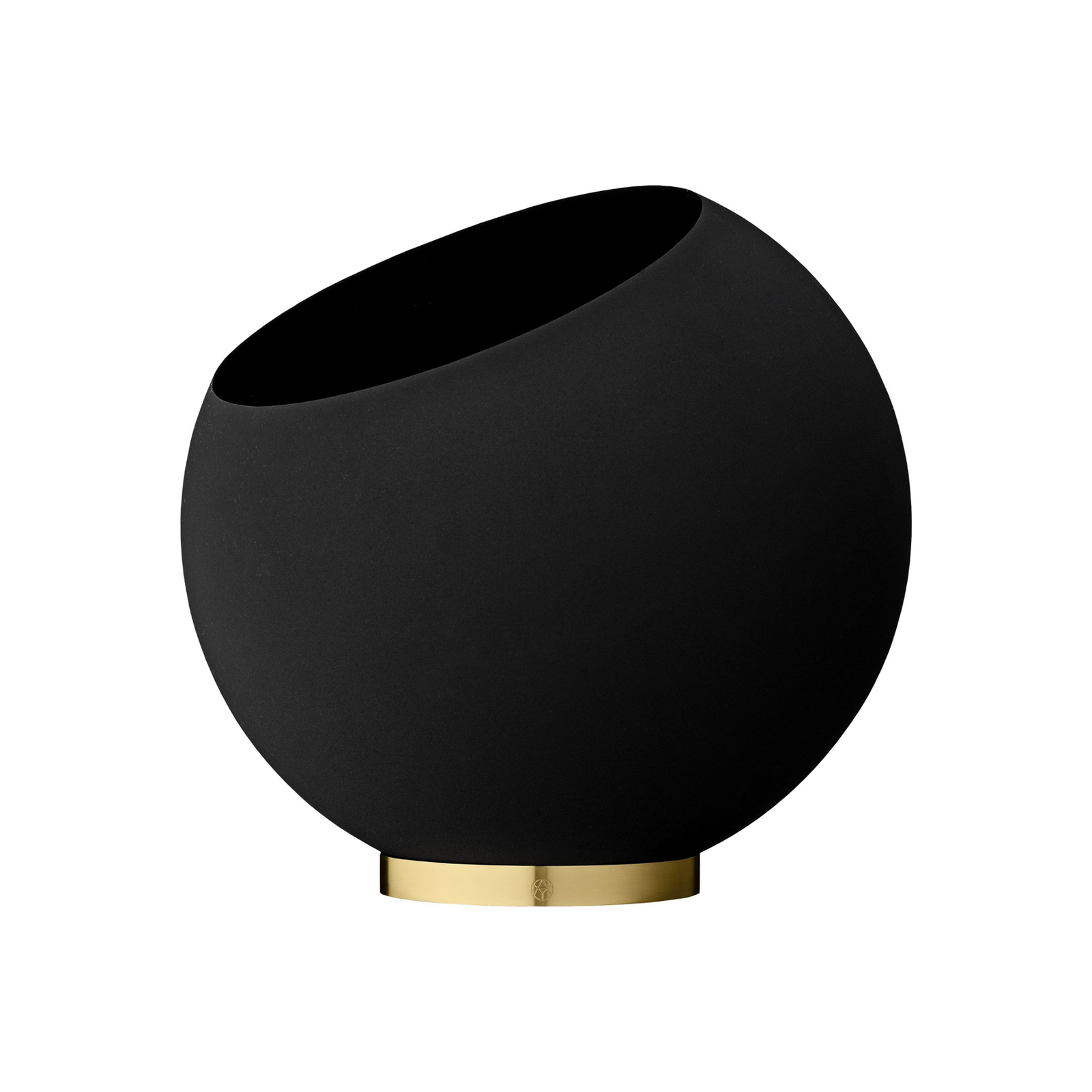 AYTM Globe flower pot, Ø 43 cm, black, aluminium, steel