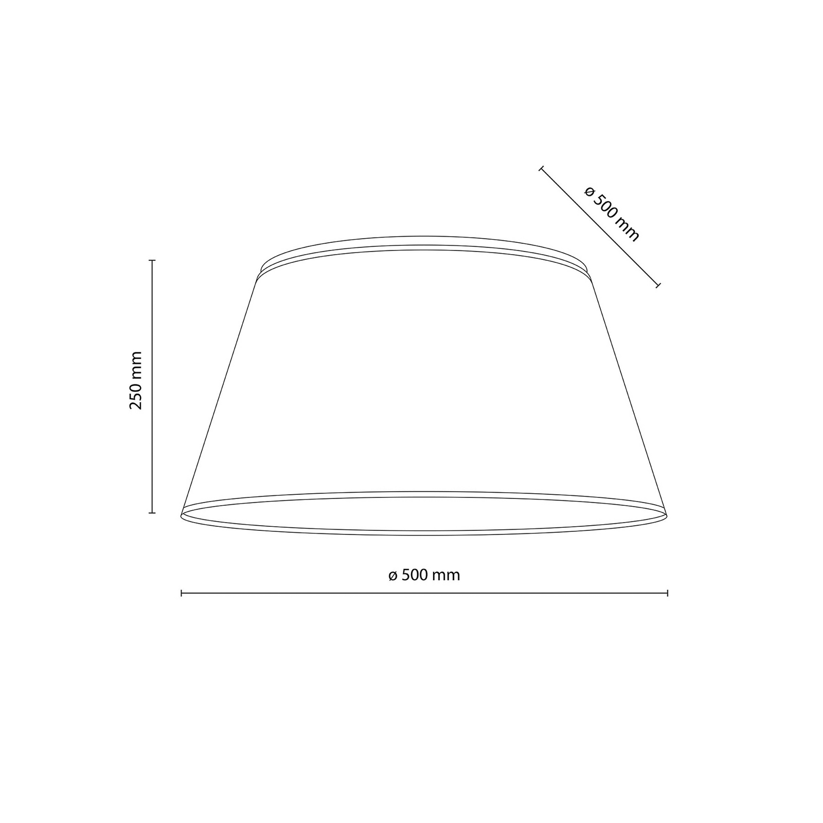 Plafondlamp Formo, beige, linnen, Ø 38 cm, E27