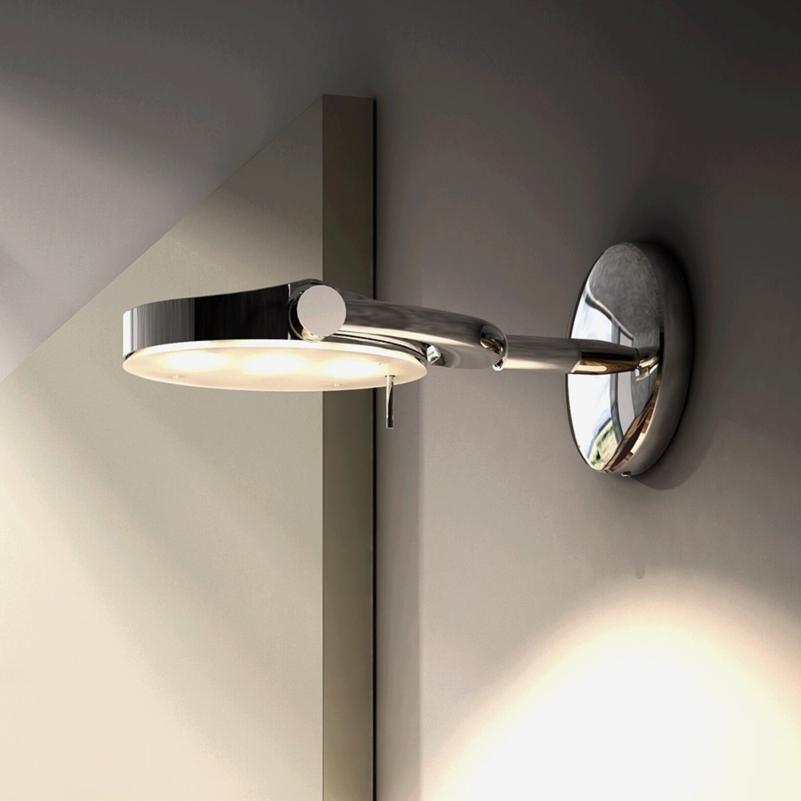 Milan Tiltable, rotatable LED wall light Perceval, for Living / Dining Room, metal, 4 W, energy efficiency: A+, W: 10.8 cm, H: 9.5 cm