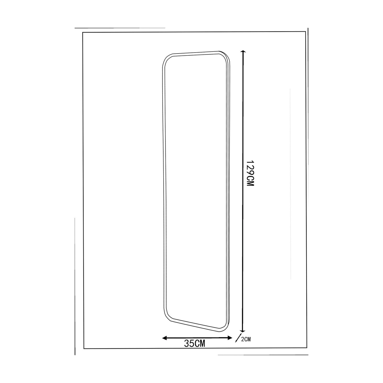 Specchio da parete HDMirror, dorato, 129 x 35 cm - House Doctor