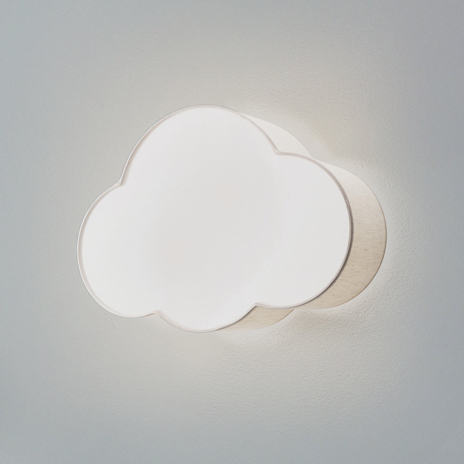 TK Lighting Aplică de perete Cloud bej 43 cm lățime textil nor E27 - Camera copiilor - Viața tânără - bej alb - Țesătură / Textil