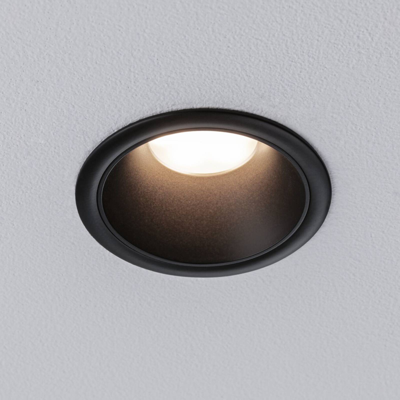 Paulmann LED-Einbaulampe Cole Coin schwarz Ø9cm IP44 dim 3er günstig online kaufen