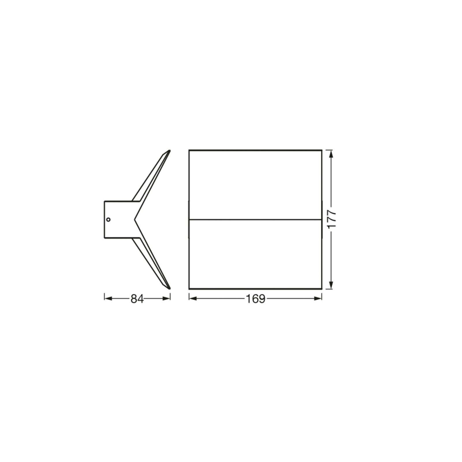 Applique murale extérieure LED OSRAM ENDURA STYLE BAT, gris foncé IP44