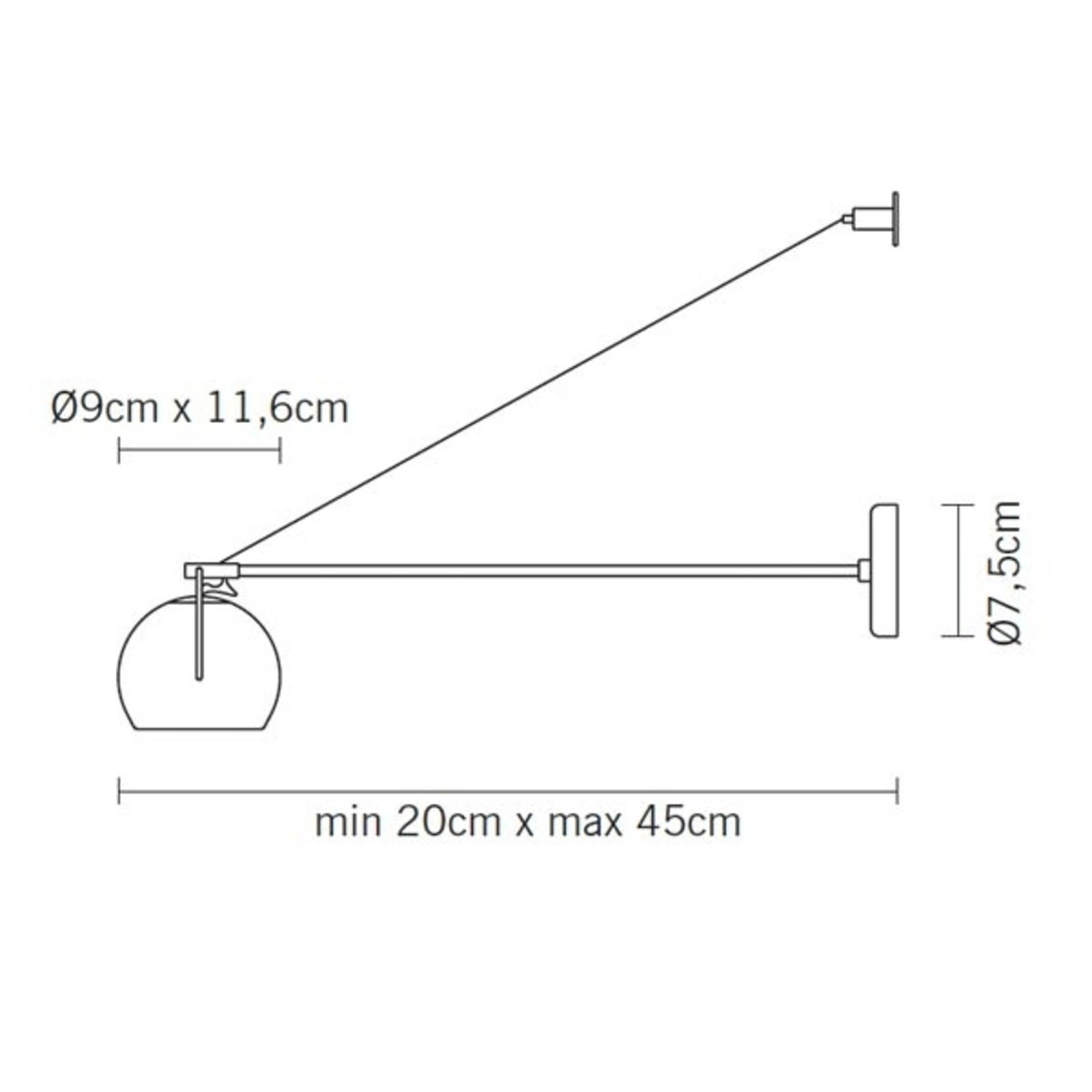 Szlachetna designerska lampa ścienna BELUGA STEEL