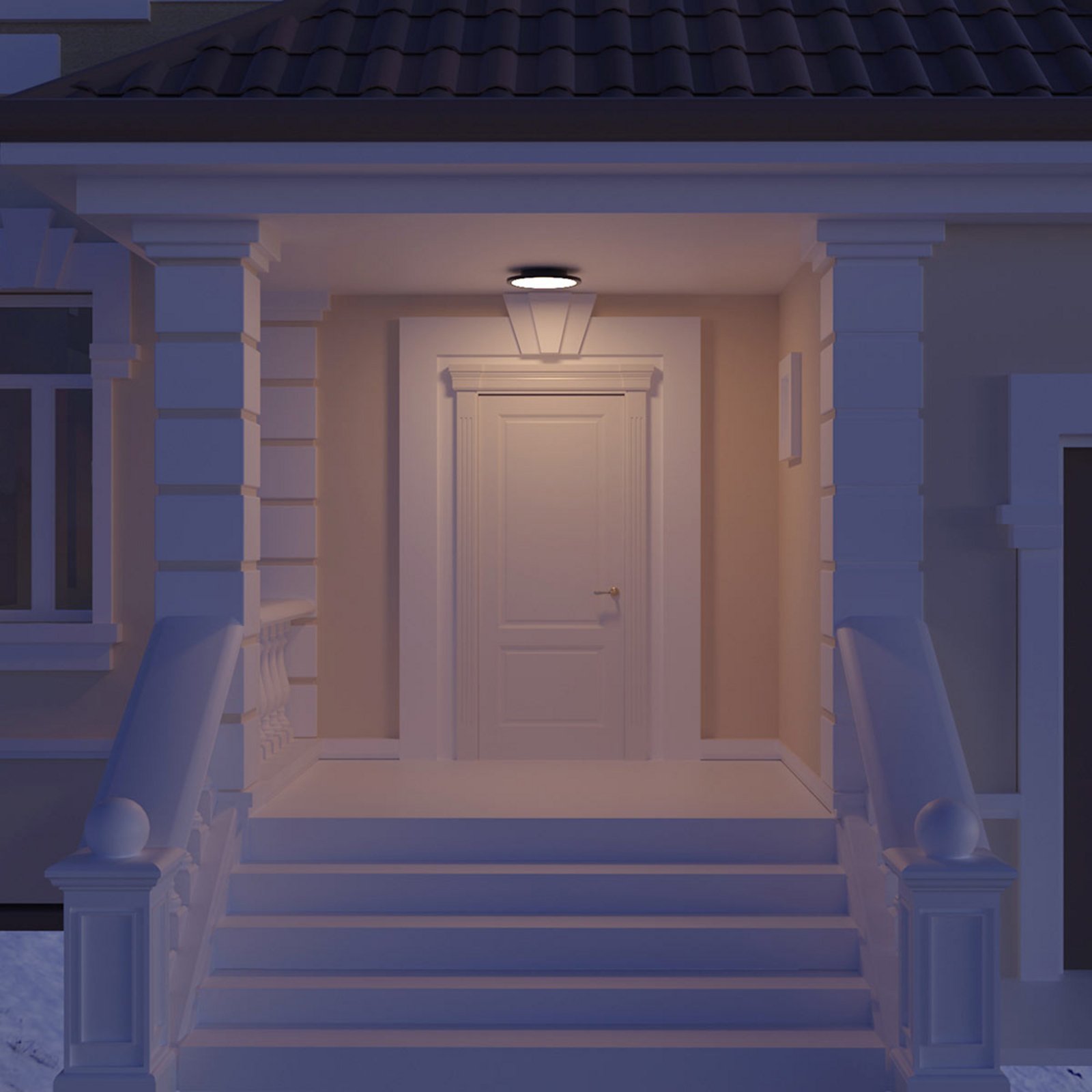 Malena LED Ulko Kattovalaisin w/Sensor Dark Grey - Lucande