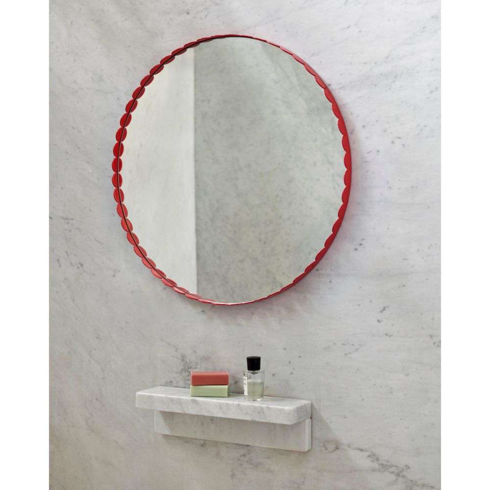 Arcs Mirror Round Red - HAY