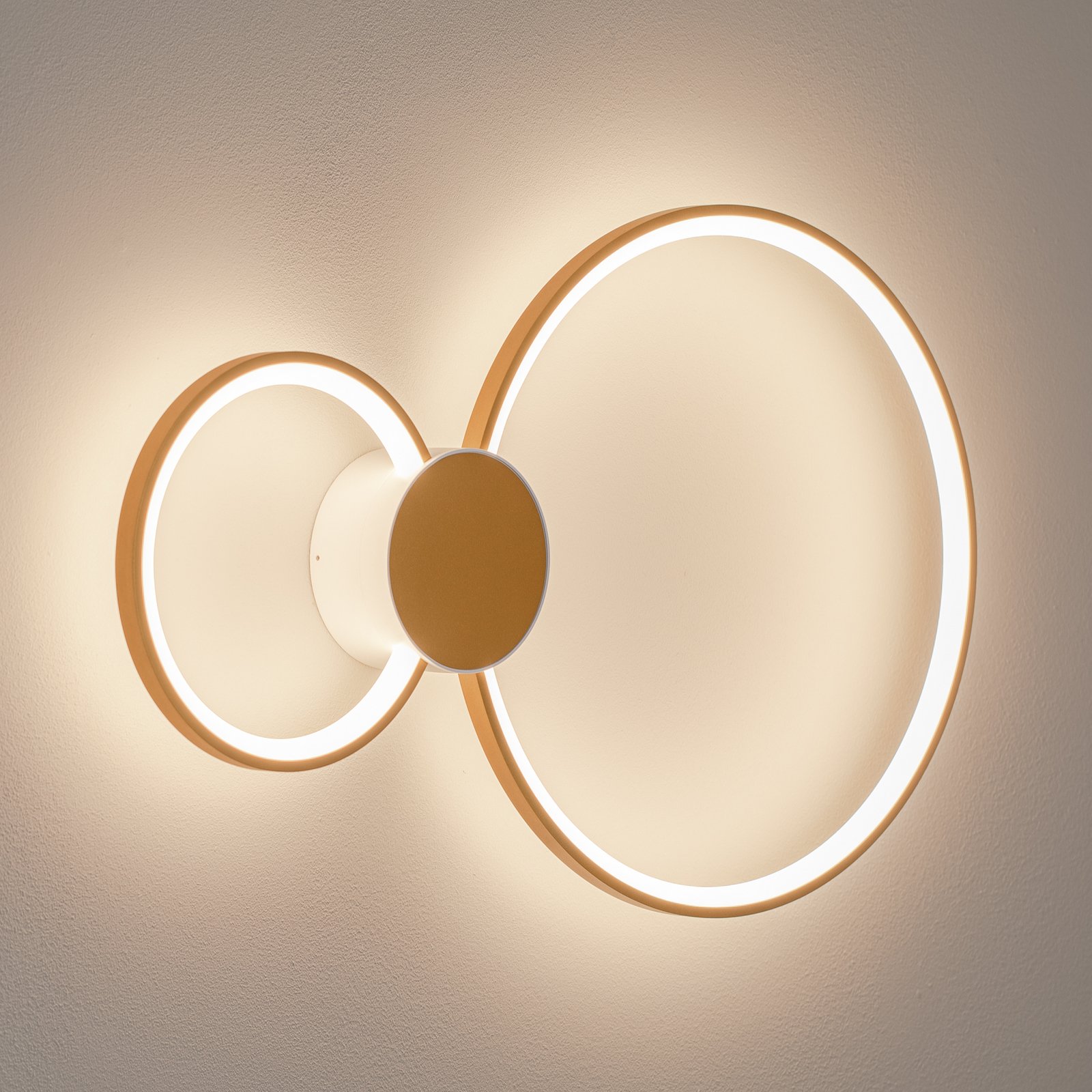 BEGA LED wall light 51298.4 , velvet brass, metal, DALI