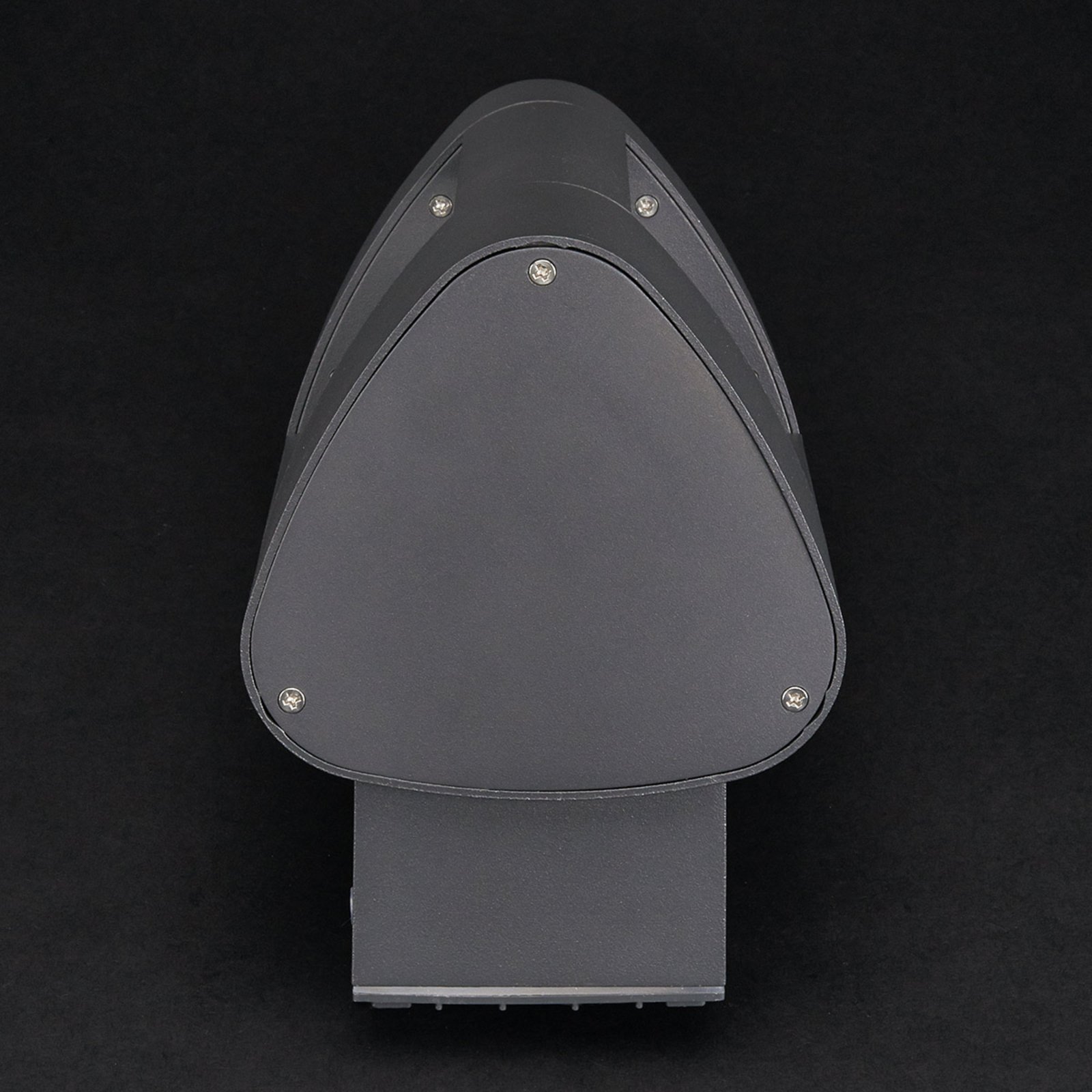 Aplique de exterior Pirron LED, triangular, aluminio, negro