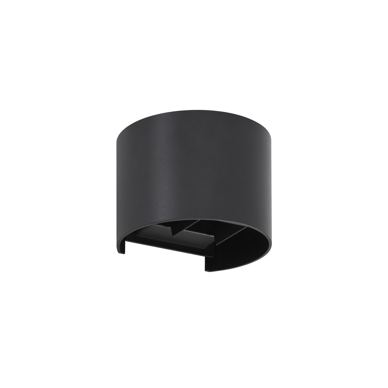 Nivar Round LED Buiten Wandlamp Black - Lindby