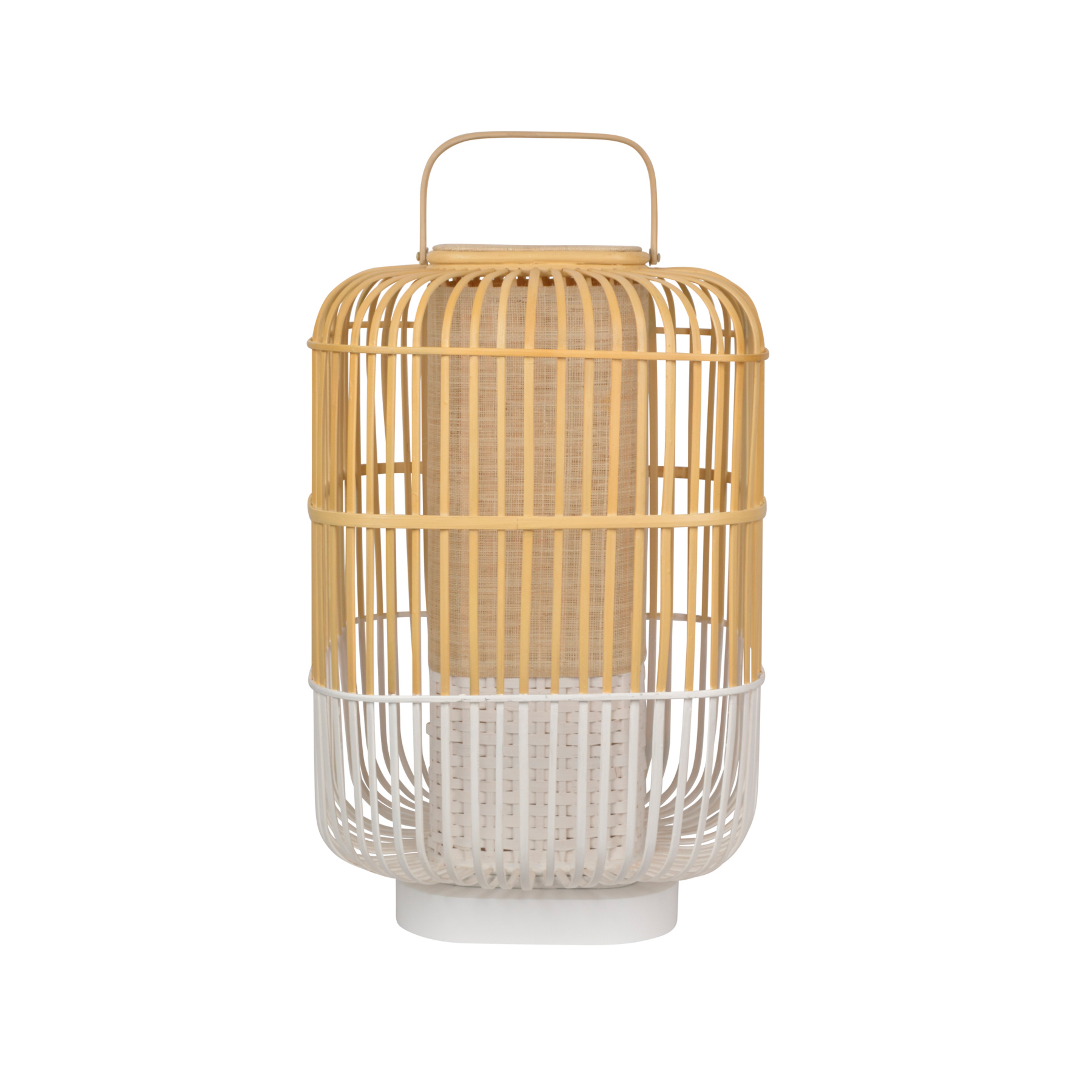 Bamboo Square L bordlampe, hvid, højde 65,5 cm - Forestier