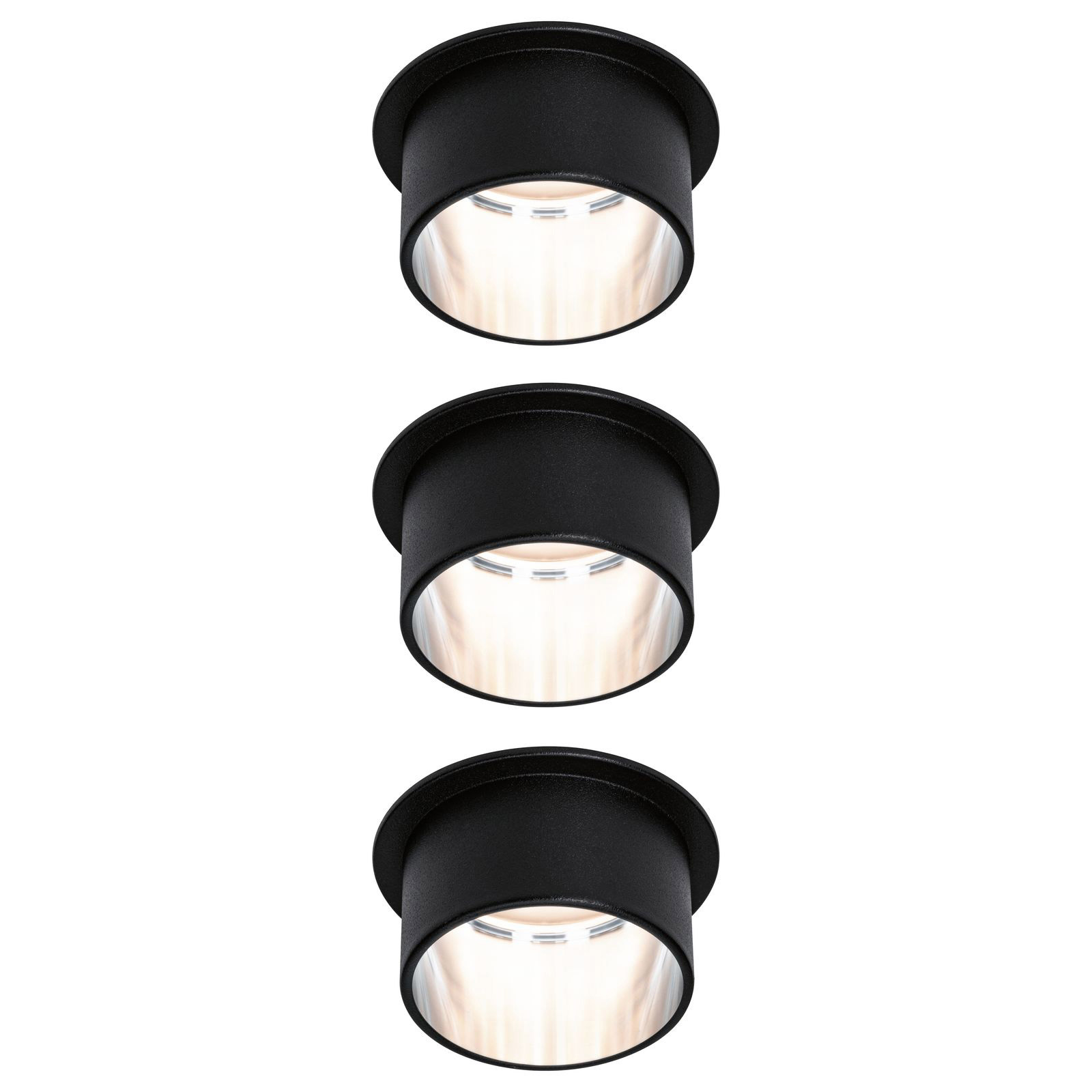 Paulmann Gil luminaire encastrable LED rond rigide Set de 3 pièces