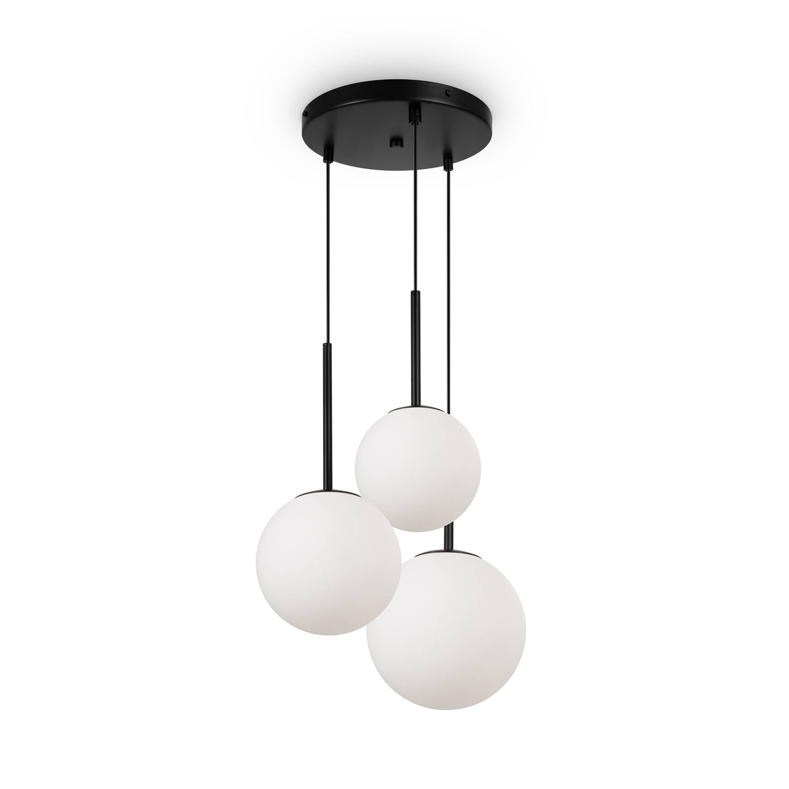 Basic form Basic Form Moderne 3-flammige Cluster-Pendel-Deckenleuchte Mattschwarz E14 - Maytoni