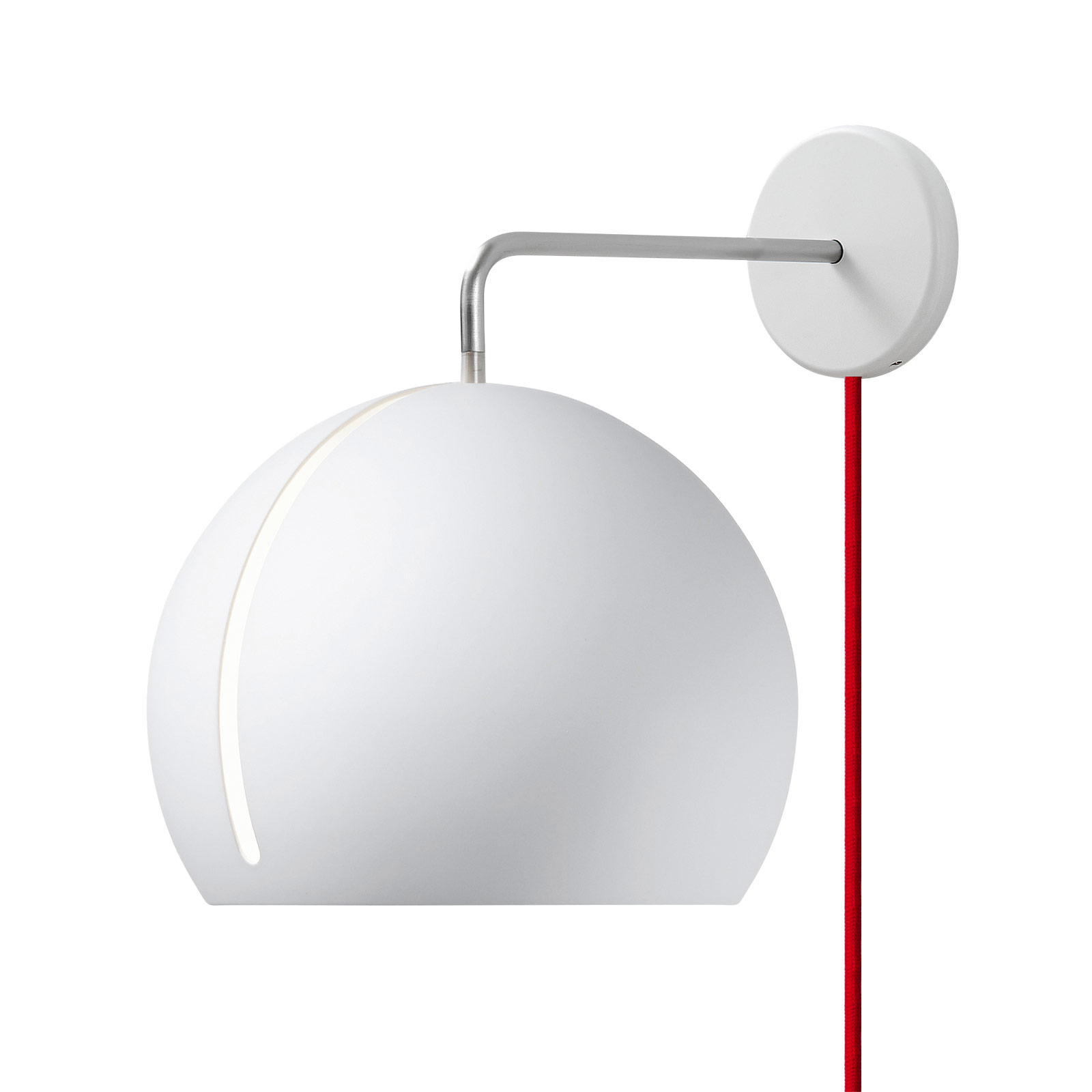 Nyta Tilt Globe Wall Wandlampe Stecker, Kabel rot