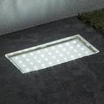 Kvadratisk LED-golvinbyggnadslampa Walkover 20 cm
