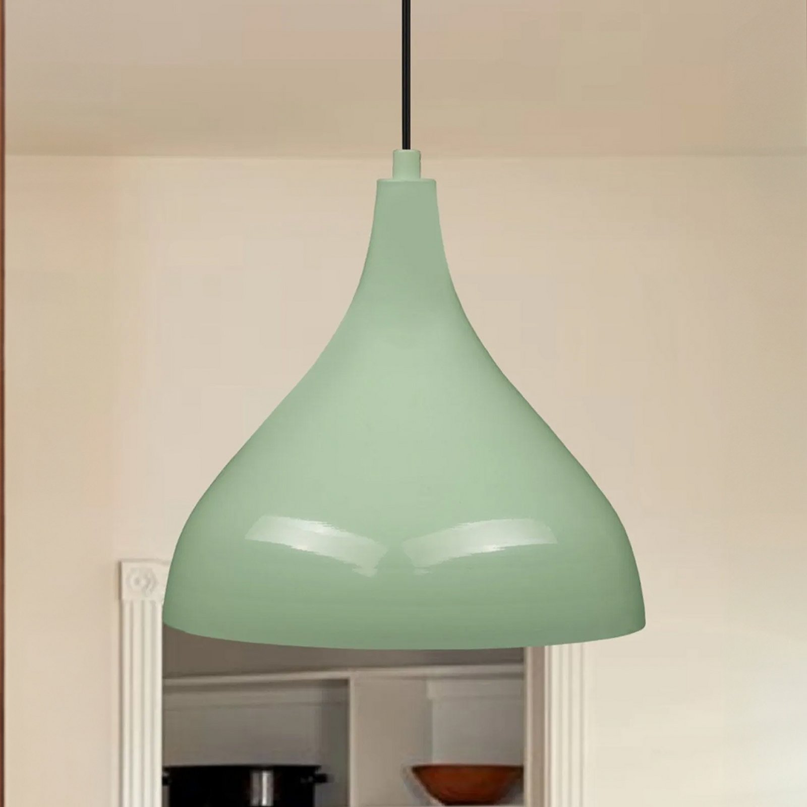 Hängeleuchte Adash, mintgrün, Metall, Ø 26 cm, E27